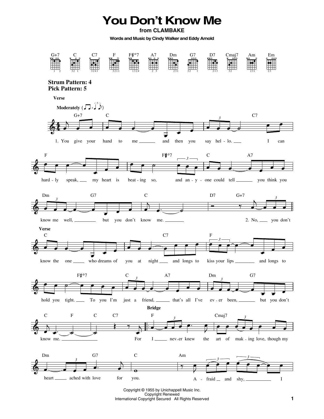 Download Elvis Presley You Don't Know Me Sheet Music and learn how to play Easy Guitar PDF digital score in minutes