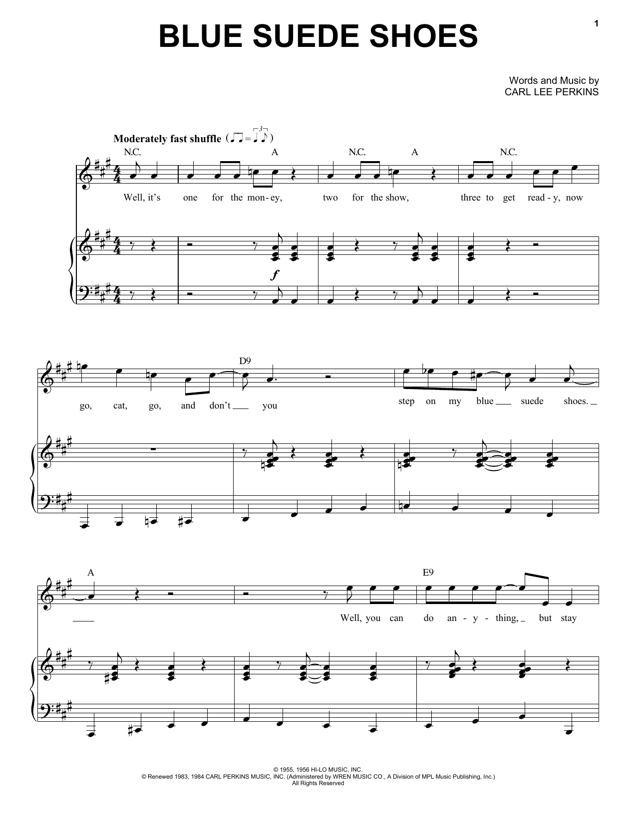 Download Elvis Presley Sheet Music and learn how to play Piano, Vocal & Guitar (Right-Hand Melody) PDF score in minutes