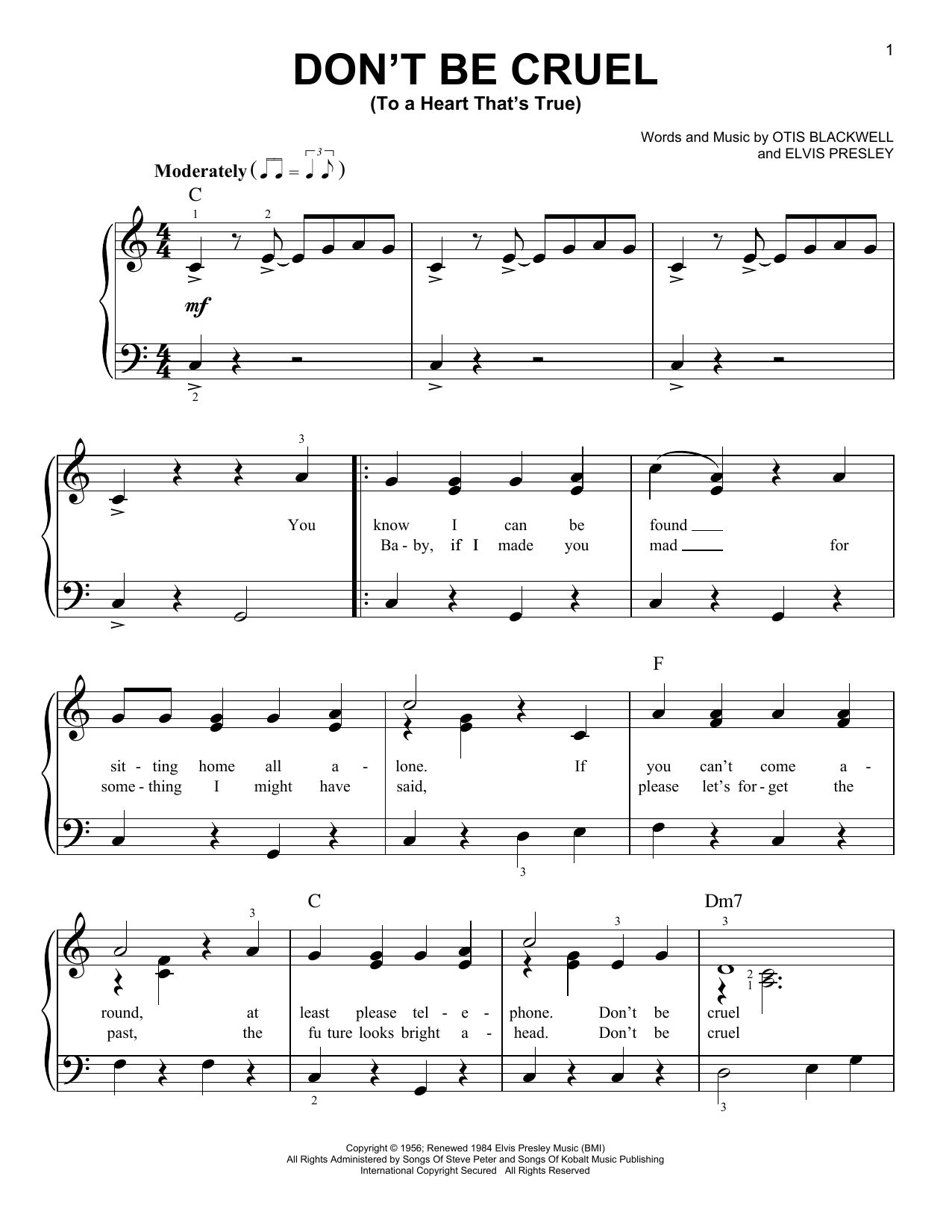 Download Elvis Presley  Sheet Music and learn how to play Piano, Vocal & Guitar (Right-Hand Melody) PDF score in minutes