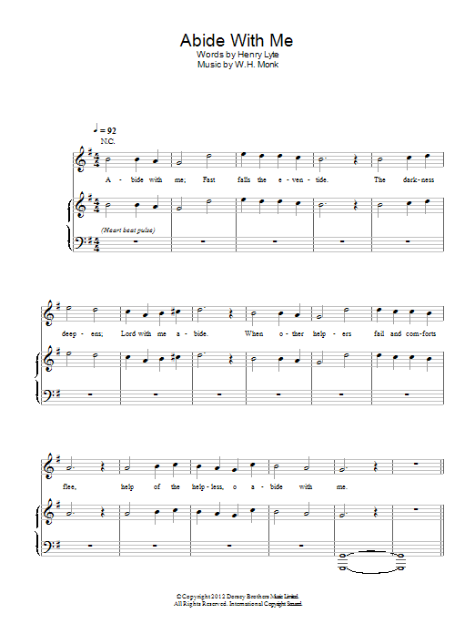 Download Emeli Sandé Abide With Me Sheet Music and learn how to play Piano & Vocal PDF digital score in minutes