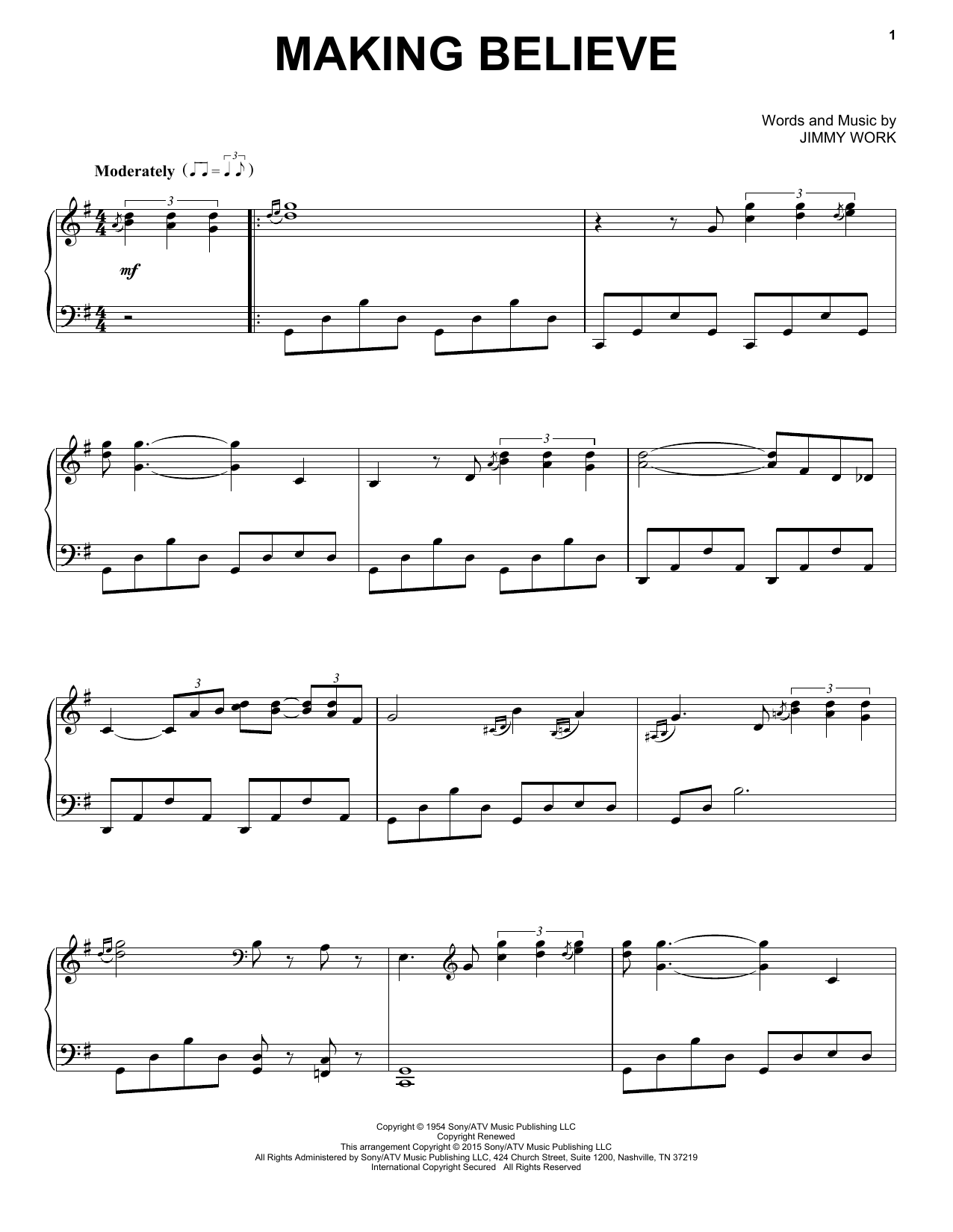 Download Emmylou Harris Making Believe Sheet Music and learn how to play Piano PDF digital score in minutes