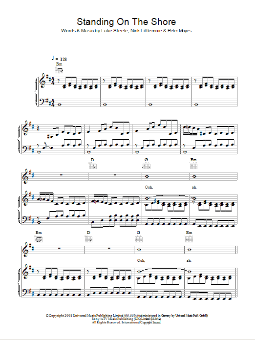 Download Empire Of The Sun Standing On The Shore Sheet Music and learn how to play Piano, Vocal & Guitar (Right-Hand Melody) PDF digital score in minutes