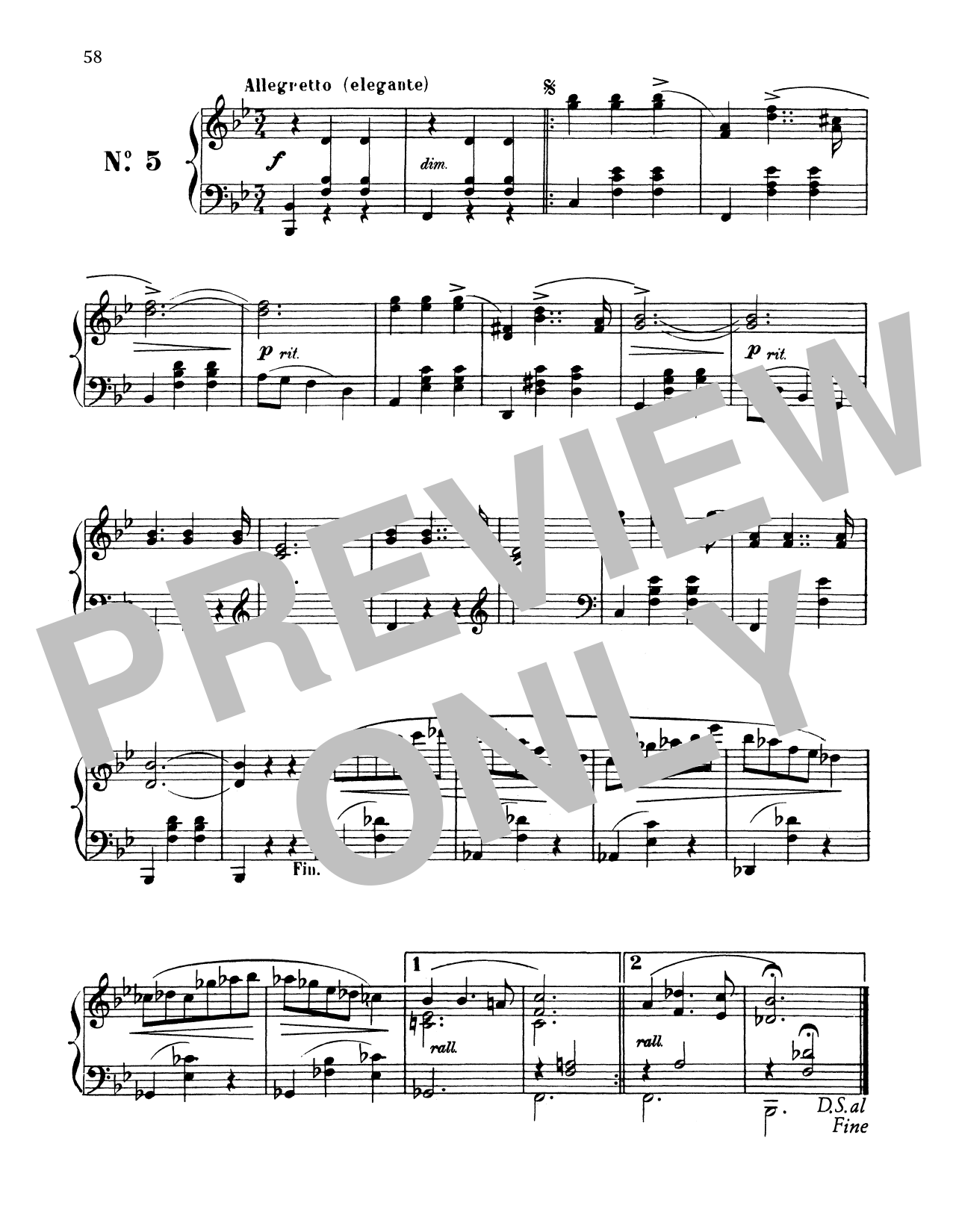 Download Enrique Granados Allegretto (Elegante) Sheet Music and learn how to play Piano PDF digital score in minutes