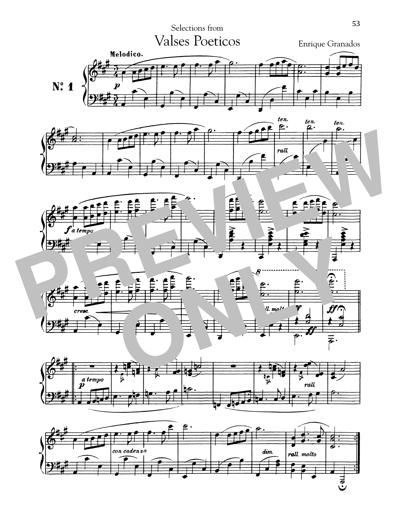 Download Enrique Granados Melodico Sheet Music and learn how to play Piano PDF digital score in minutes