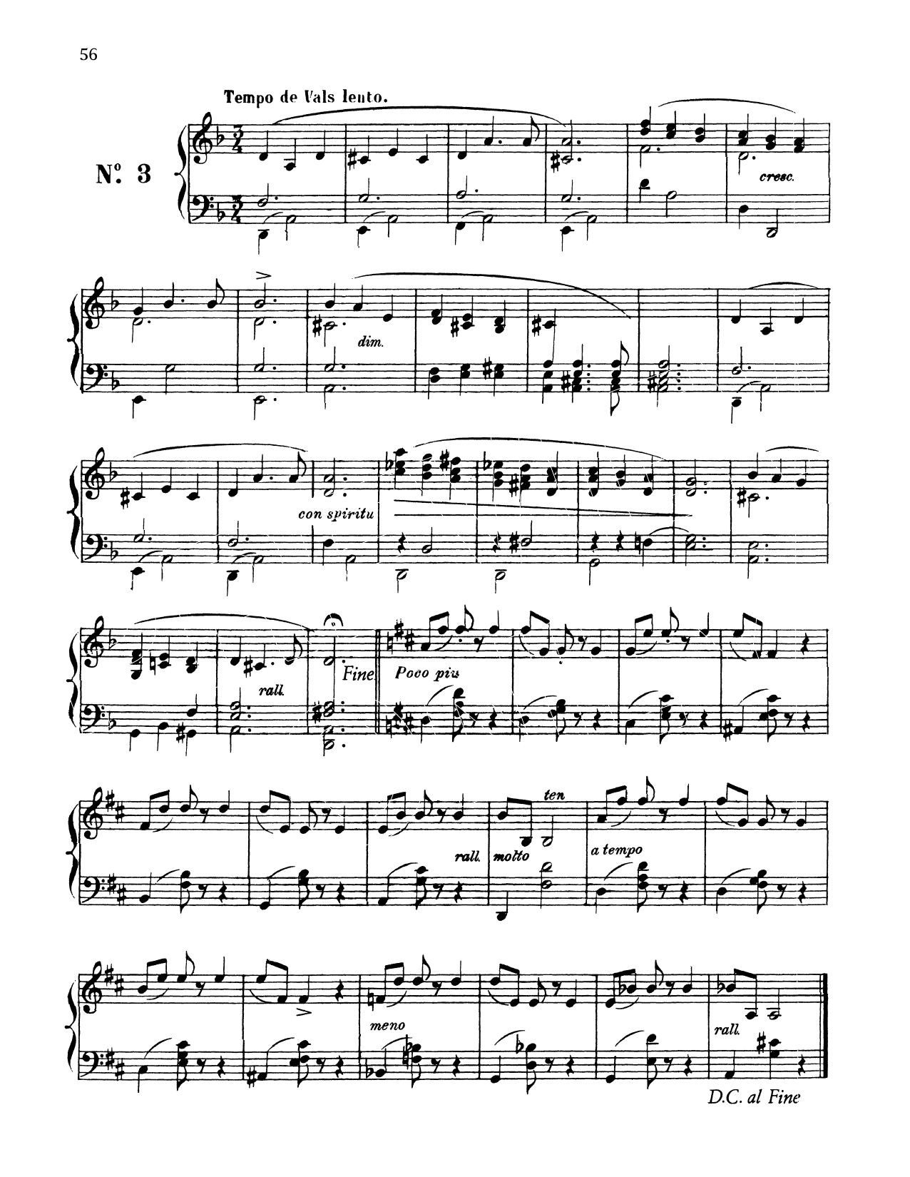Download Enrique Granados Tempo De Vals Lento Sheet Music and learn how to play Piano PDF digital score in minutes