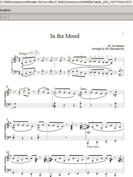 Download Glenn Miller & His Orchestra In The Mood Sheet Music and learn how to play Easy Piano PDF digital score in minutes