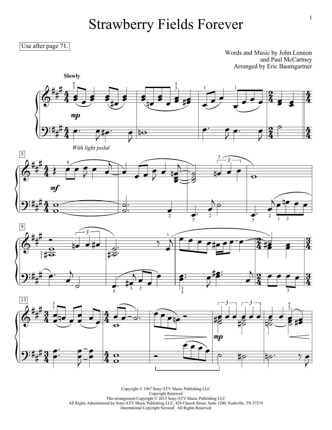 Download The Beatles Strawberry Fields Forever Sheet Music and learn how to play Easy Piano PDF digital score in minutes