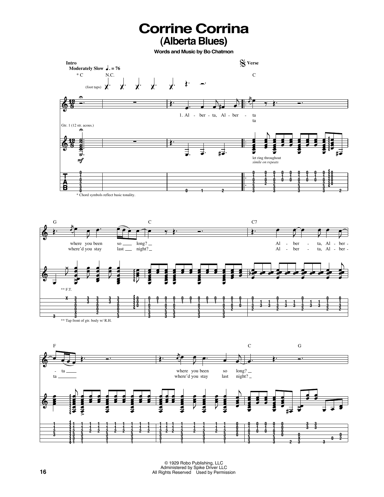 Download Eric Clapton Alberta Sheet Music and learn how to play Lyrics & Chords PDF digital score in minutes