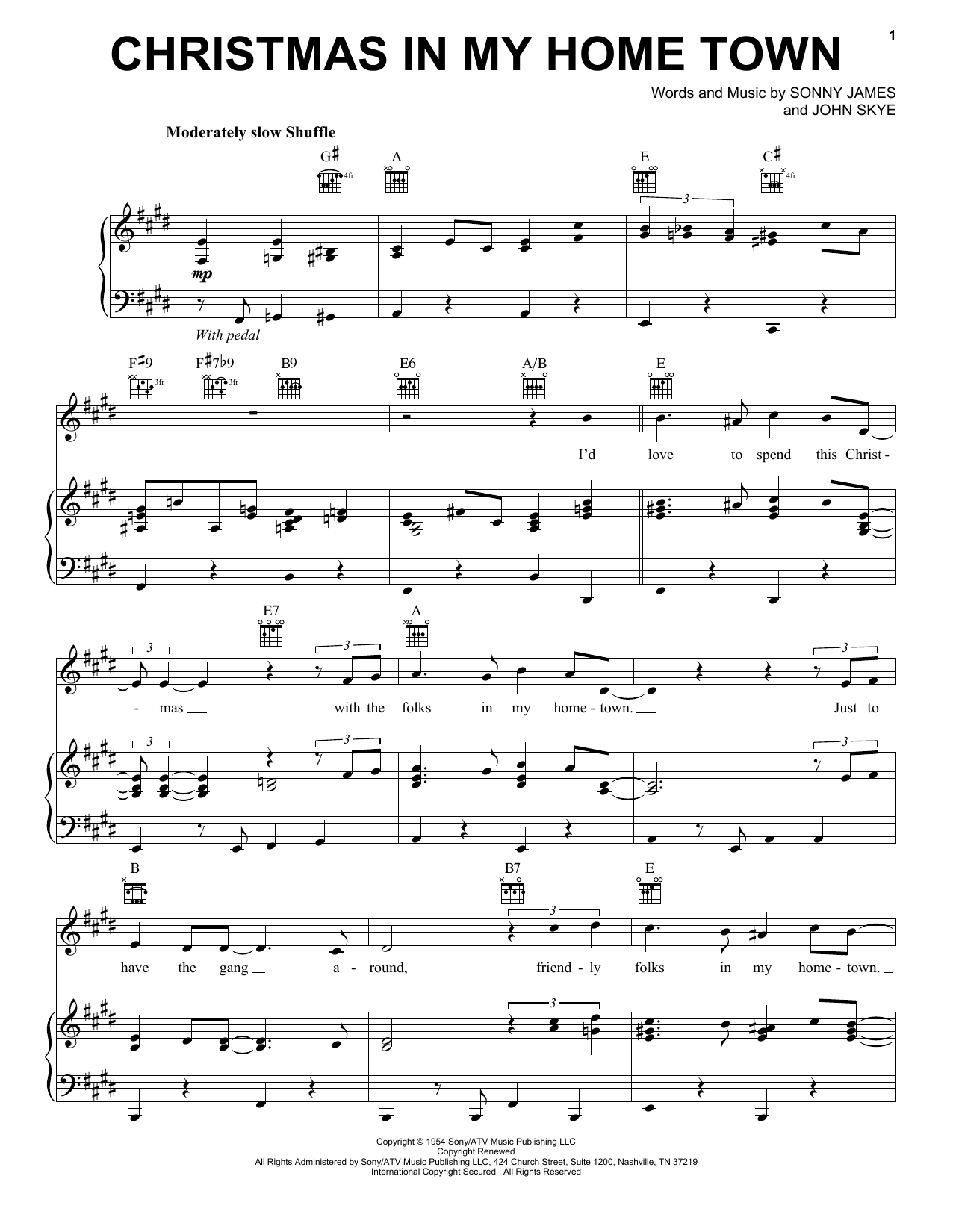 Download Eric Clapton Christmas In My Home Town Sheet Music and learn how to play Piano, Vocal & Guitar Chords (Right-Hand Melody) PDF digital score in minutes