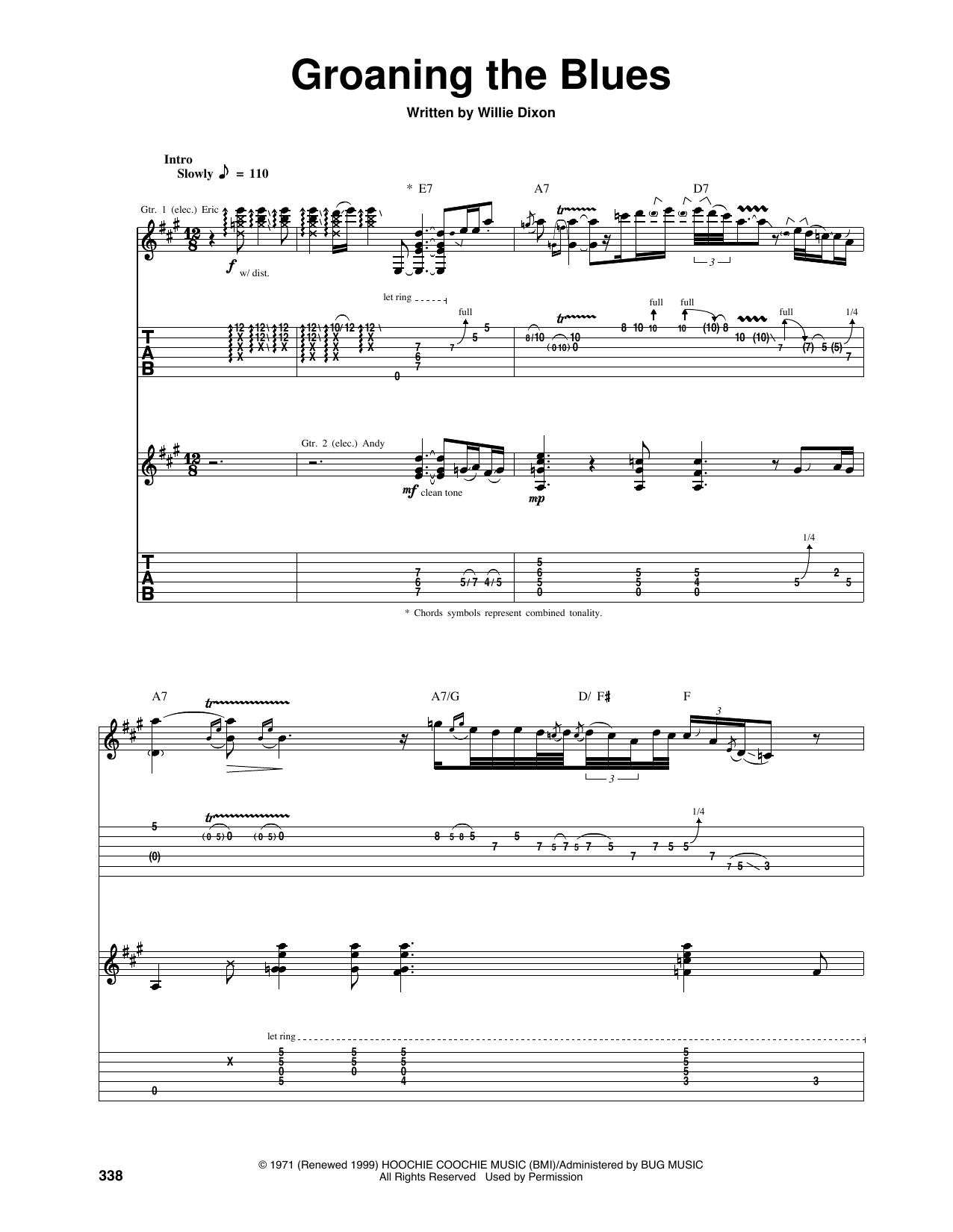 Download Eric Clapton Groaning The Blues Sheet Music and learn how to play Guitar Tab PDF digital score in minutes