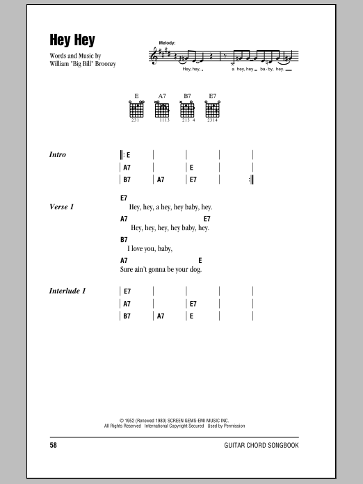Download Eric Clapton Hey Hey Sheet Music and learn how to play Guitar Tab PDF digital score in minutes