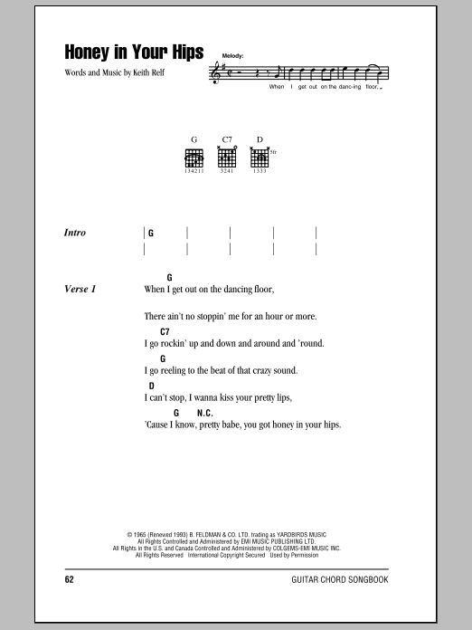 Download Eric Clapton Honey In Your Hips Sheet Music and learn how to play Lyrics & Chords PDF digital score in minutes