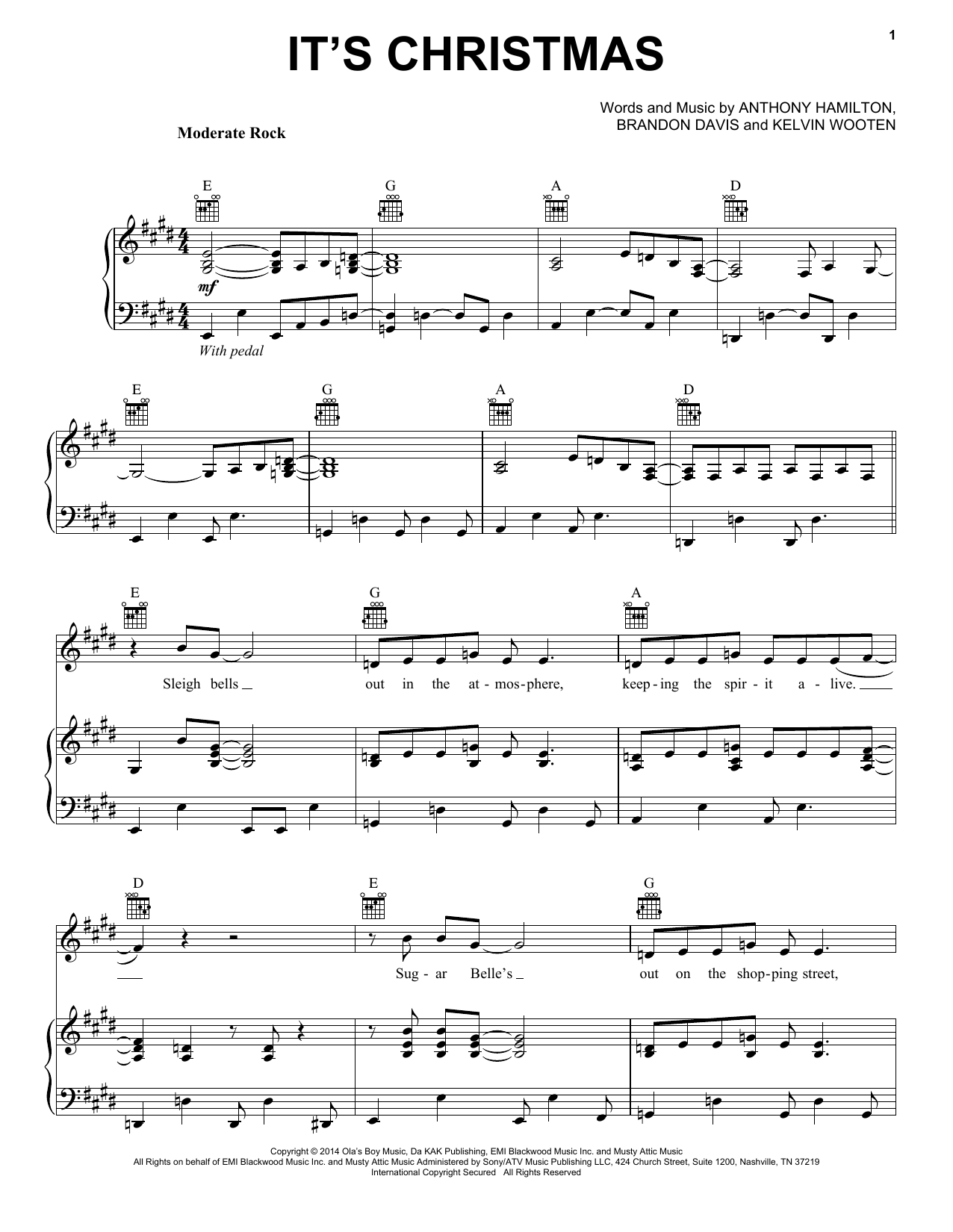 Download Eric Clapton It's Christmas Sheet Music and learn how to play Piano, Vocal & Guitar Chords (Right-Hand Melody) PDF digital score in minutes