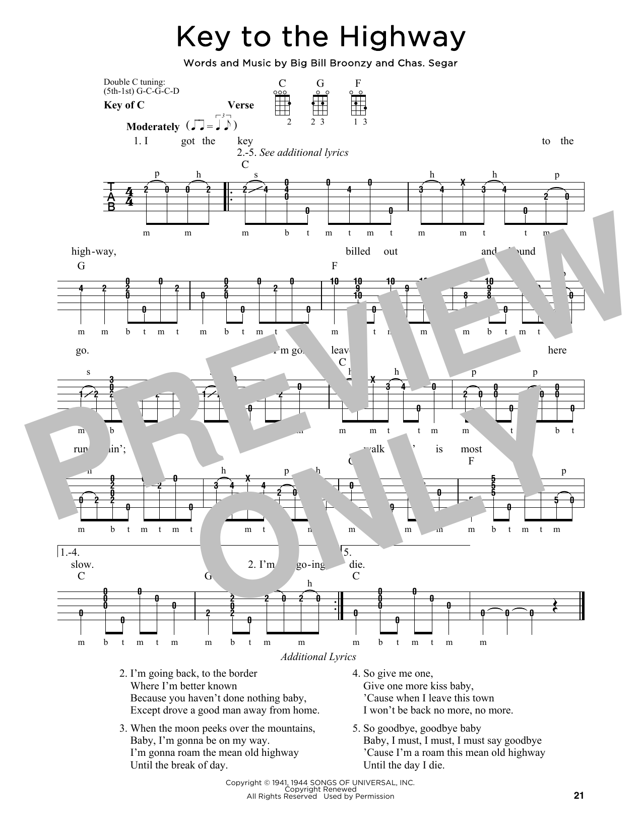 Download Eric Clapton Key To The Highway Sheet Music and learn how to play Very Easy Piano PDF digital score in minutes