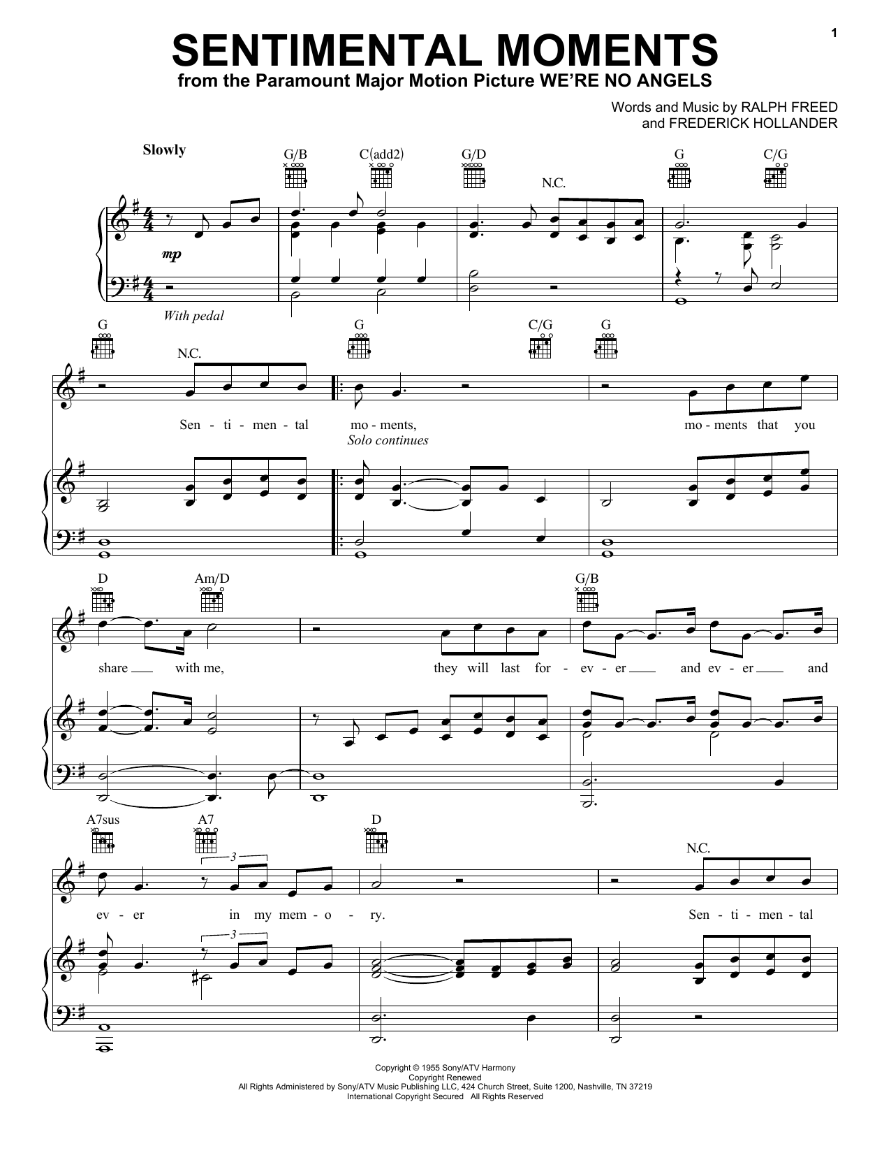 Download Eric Clapton Sentimental Moments Sheet Music and learn how to play Piano, Vocal & Guitar Chords (Right-Hand Melody) PDF digital score in minutes