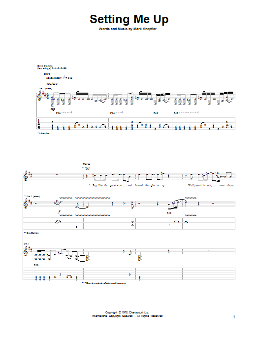 Download Eric Clapton Setting Me Up Sheet Music and learn how to play Guitar Tab PDF digital score in minutes