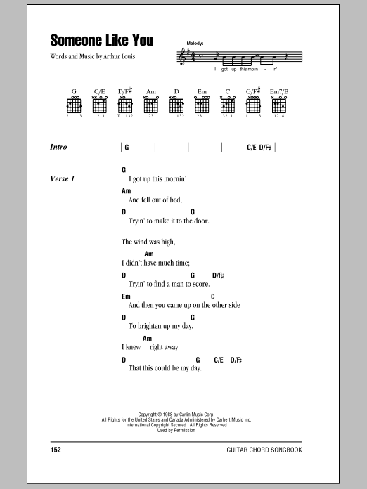 Download Eric Clapton Someone Like You Sheet Music and learn how to play Lyrics & Chords PDF digital score in minutes