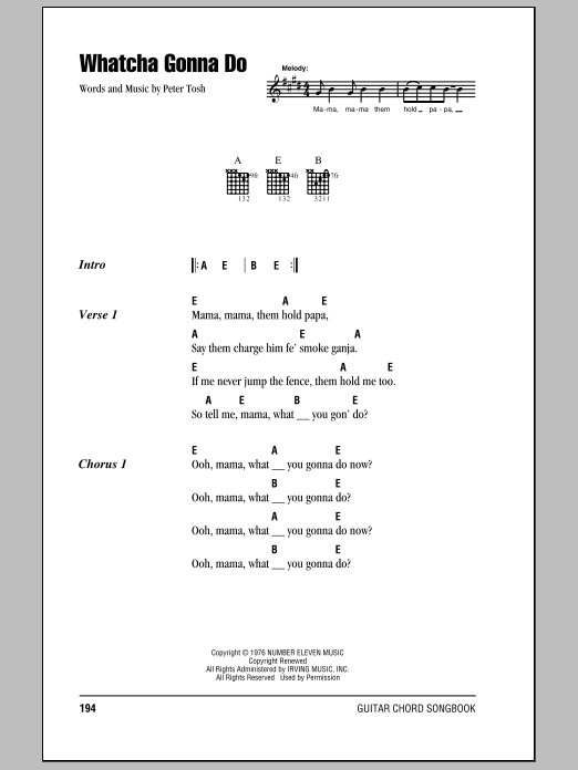 Download Eric Clapton Whatcha Gonna Do Sheet Music and learn how to play Lyrics & Chords PDF digital score in minutes