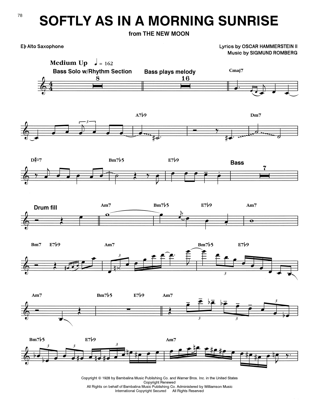Download Eric Dolphy Softly As In A Morning Sunrise Sheet Music and learn how to play Alto Sax Transcription PDF digital score in minutes