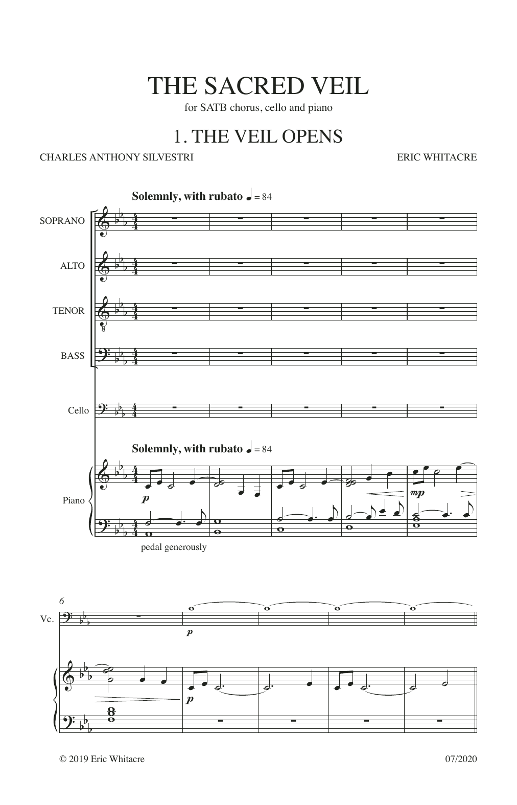 Download Eric Whitacre The Sacred Veil (Collection) Sheet Music and learn how to play SATB Choir PDF digital score in minutes