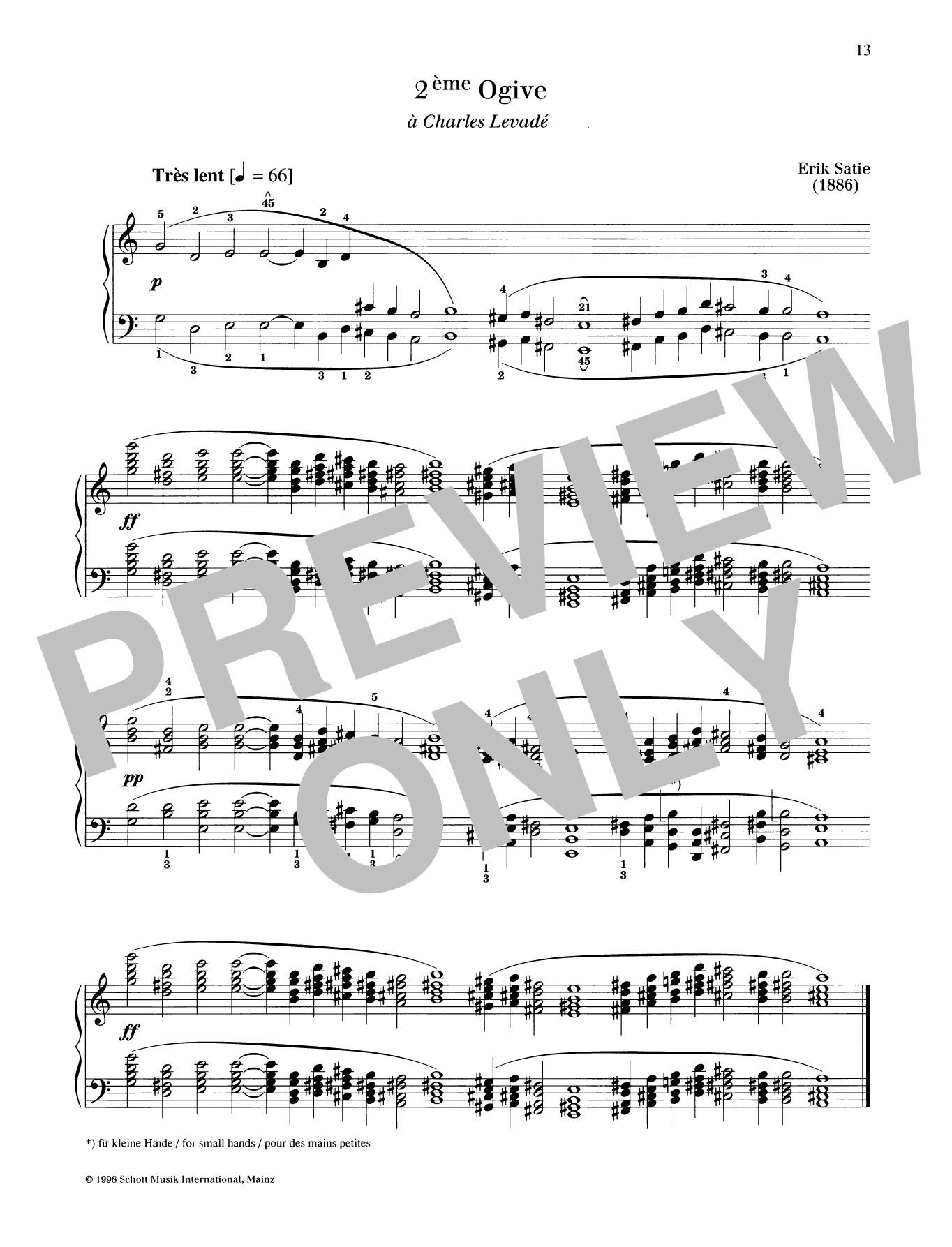 Download Erik Satie 2ème Ogive Sheet Music and learn how to play Piano Solo PDF digital score in minutes