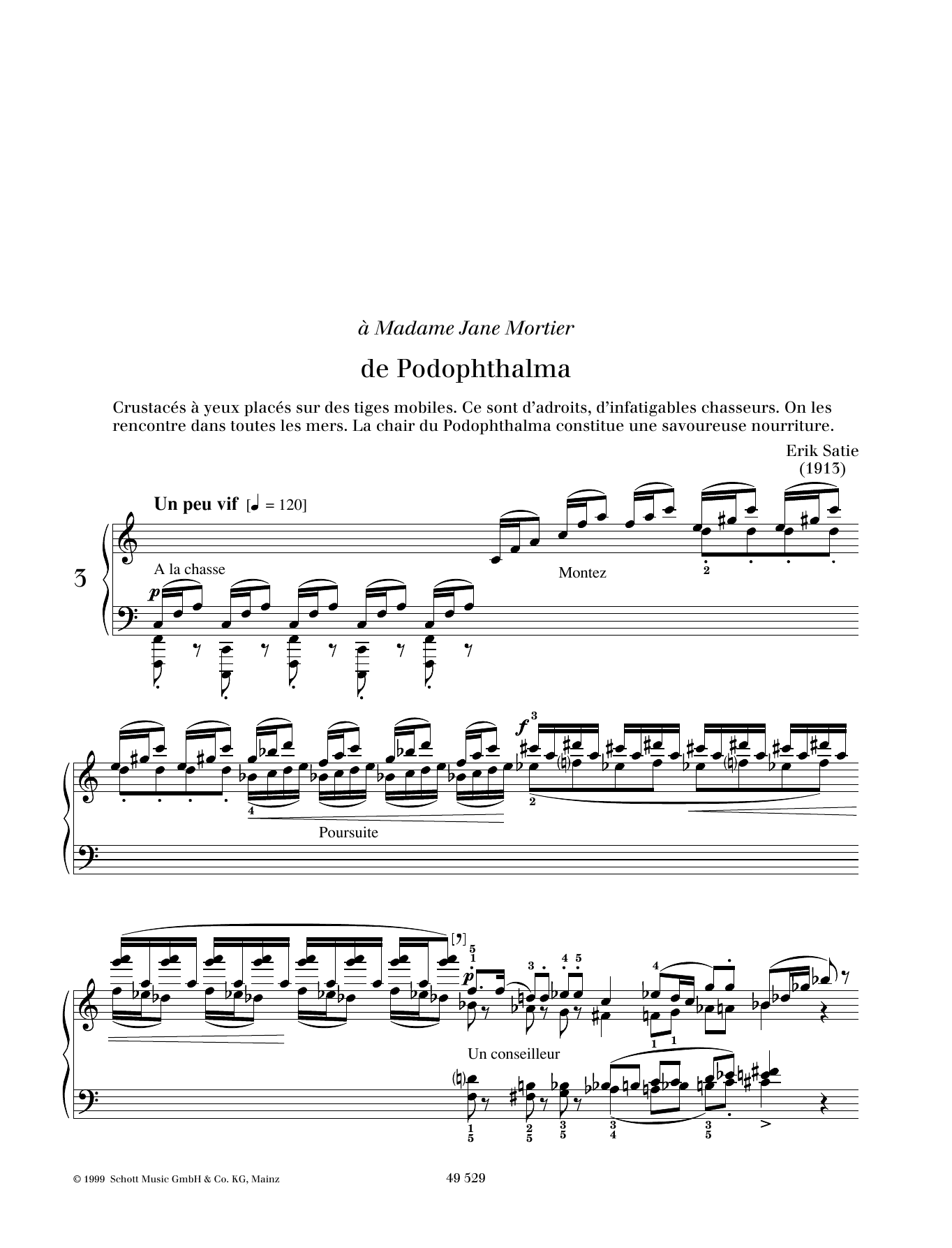 Download Erik Satie de Podophthalma Sheet Music and learn how to play Piano Solo PDF digital score in minutes