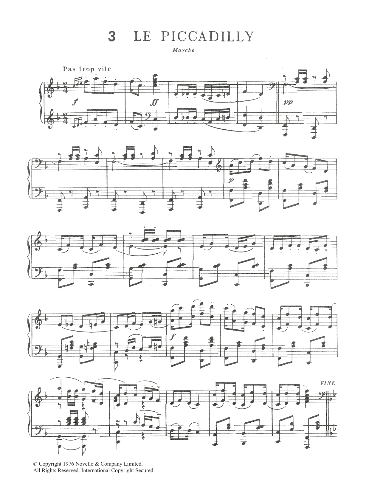 Download Erik Satie Le Piccadilly Sheet Music and learn how to play Piano Solo PDF digital score in minutes