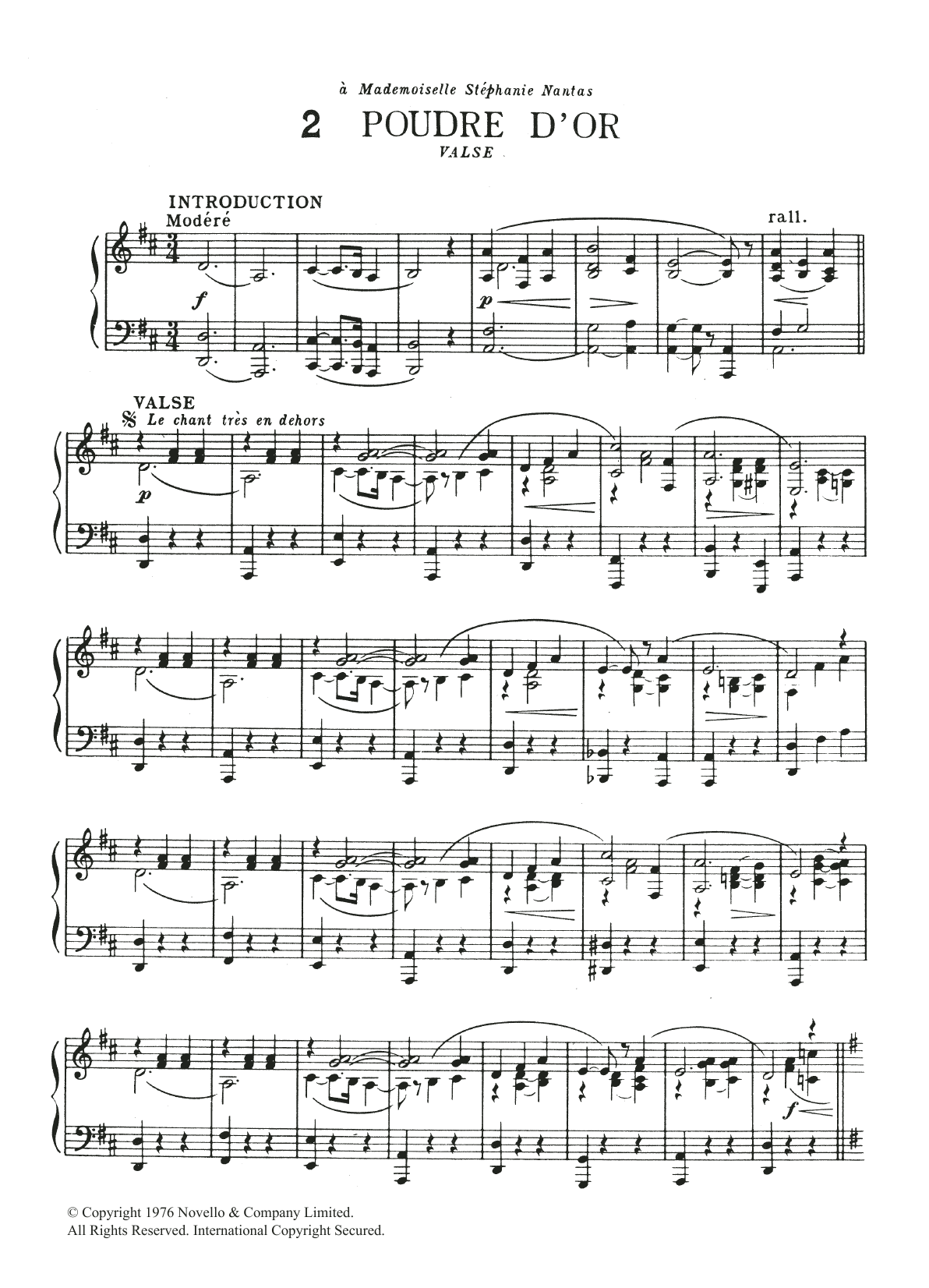 Download Erik Satie Poudre d'Or Sheet Music and learn how to play Piano Solo PDF digital score in minutes