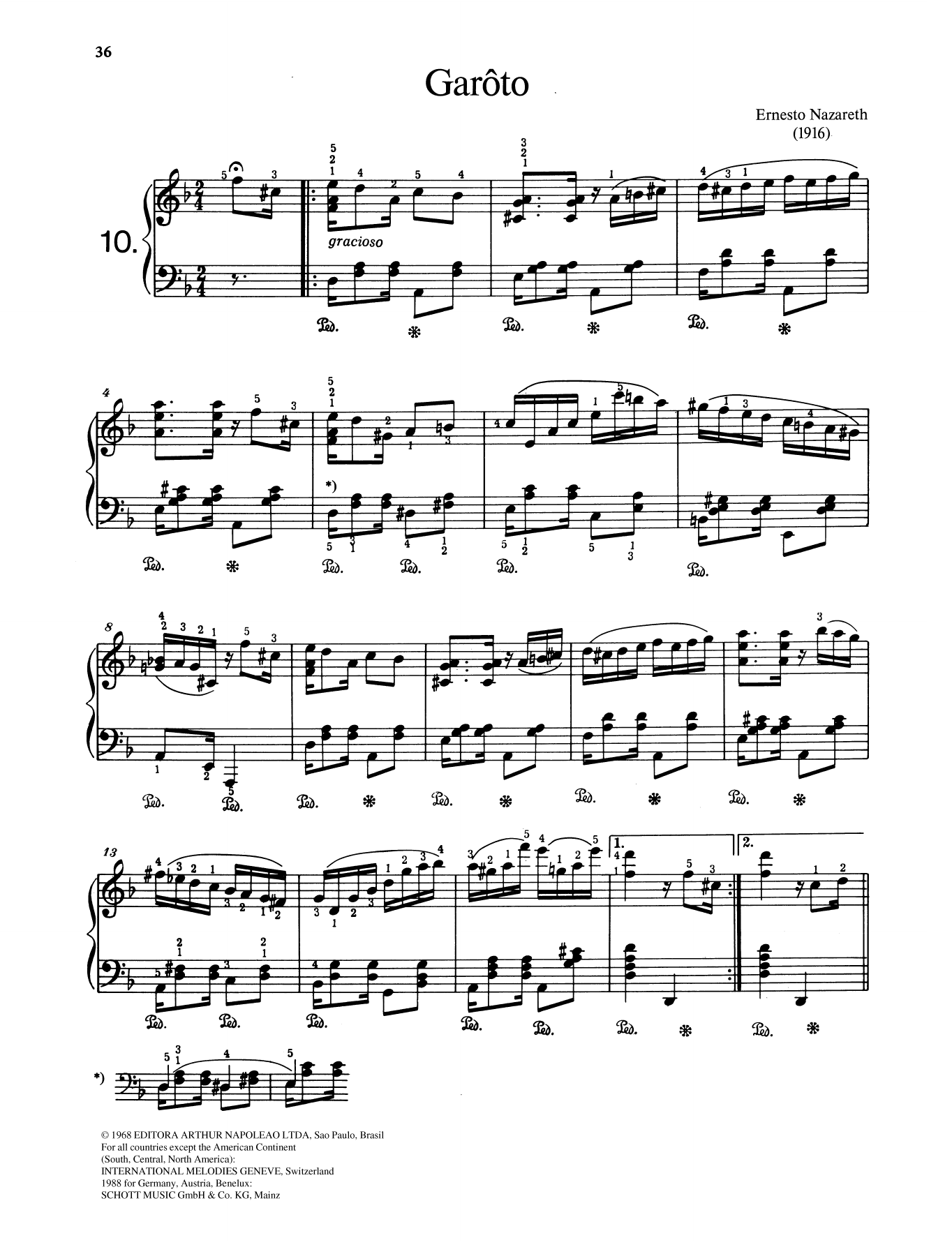 Download Ernesto Nazareth Garôto Sheet Music and learn how to play Piano Solo PDF digital score in minutes