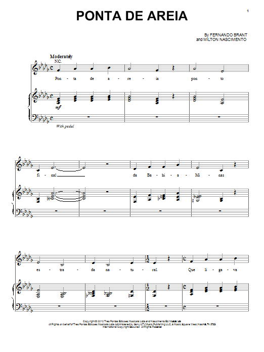 Download Esperanza Spalding Ponta De Areia Sheet Music and learn how to play Piano & Vocal PDF digital score in minutes