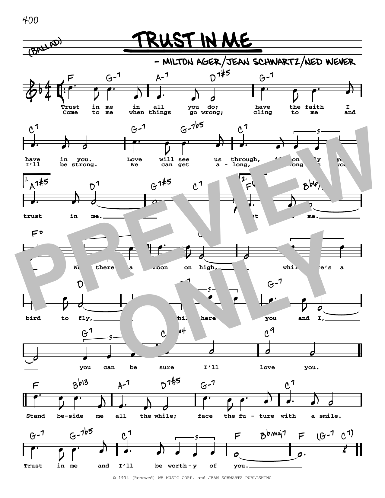 Download Etta James Trust In Me (High Voice) Sheet Music and learn how to play Real Book – Melody, Lyrics & Chords PDF digital score in minutes