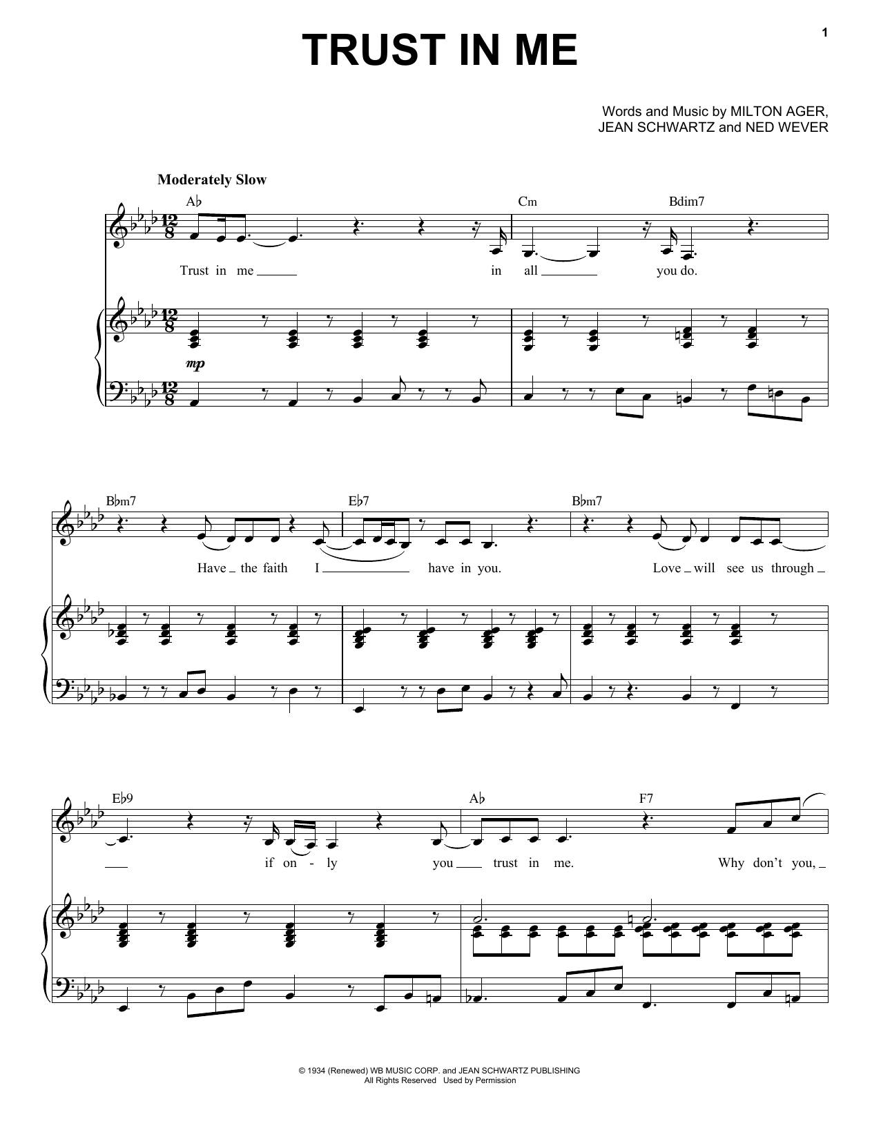 Download Etta James Trust In Me Sheet Music and learn how to play Real Book – Melody & Chords PDF digital score in minutes