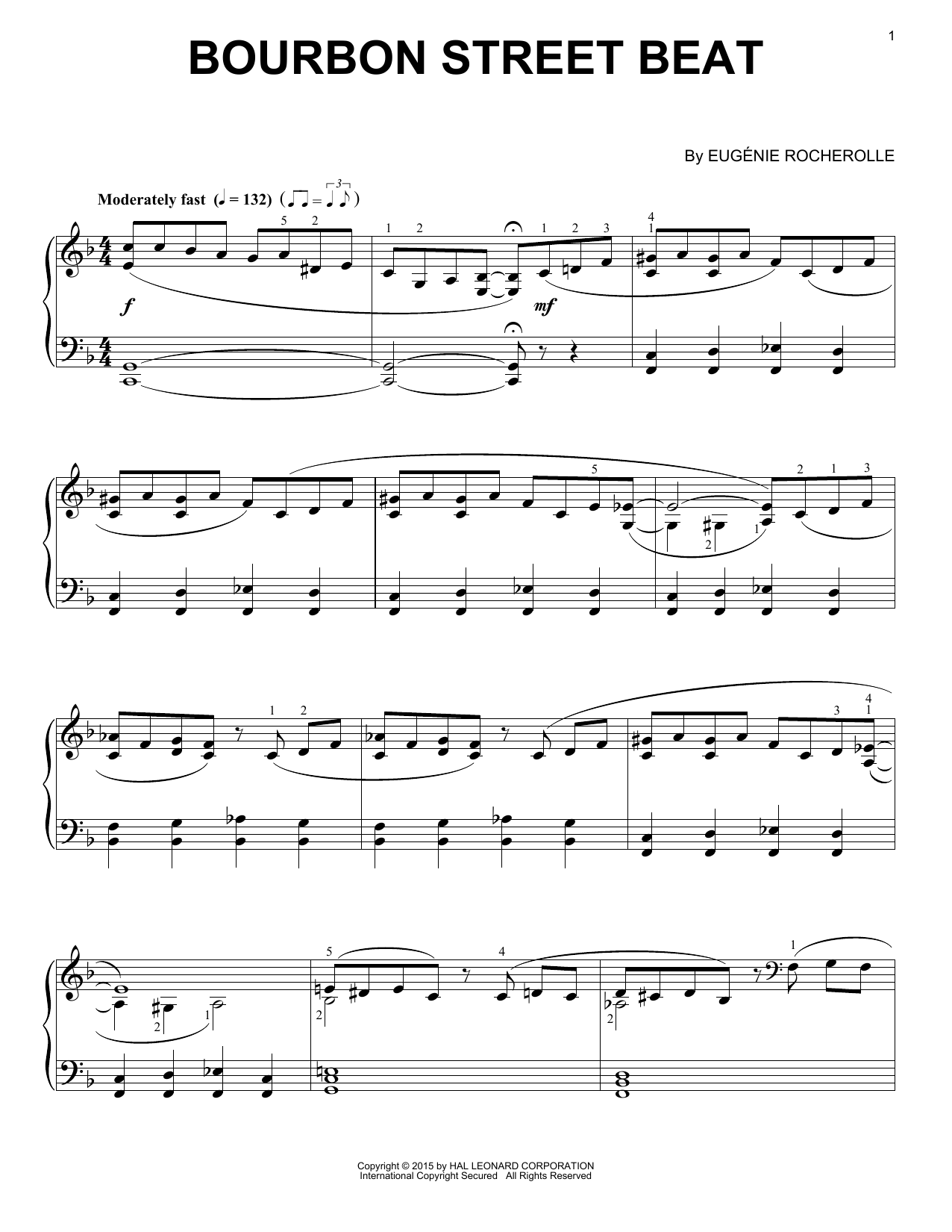 Download Eugenie Rocherolle Bourbon Street Beat Sheet Music and learn how to play Piano PDF digital score in minutes