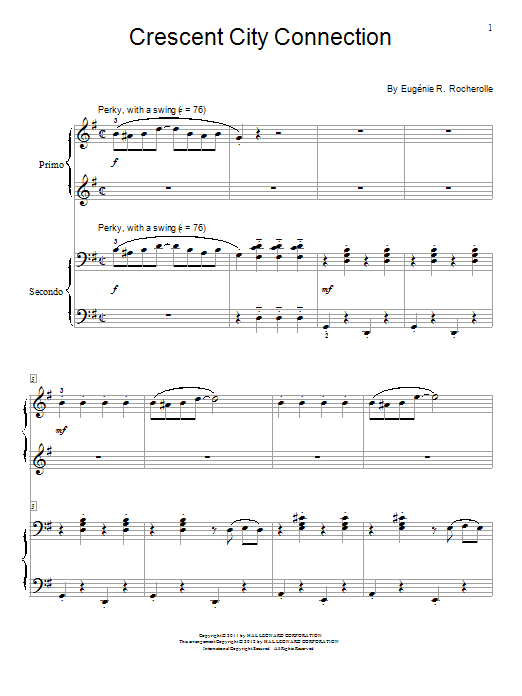 Download Wendy Stevens Crescent City Connection Sheet Music and learn how to play Piano Duet PDF digital score in minutes