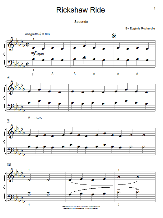 Download Eugenie Rocherolle Rickshaw Ride Sheet Music and learn how to play Piano Duet PDF digital score in minutes