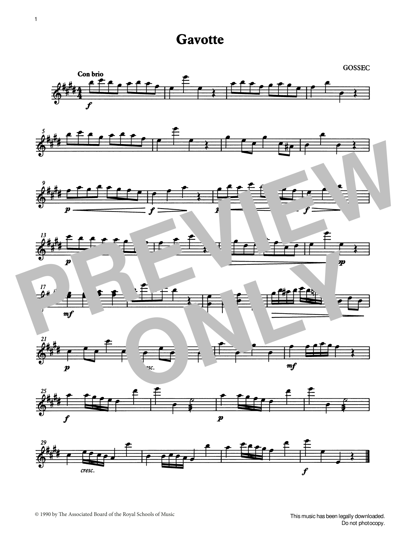 Download F. J Gossec Gavotte from Graded Music for Tuned Percussion, Book II Sheet Music and learn how to play Percussion Solo PDF digital score in minutes