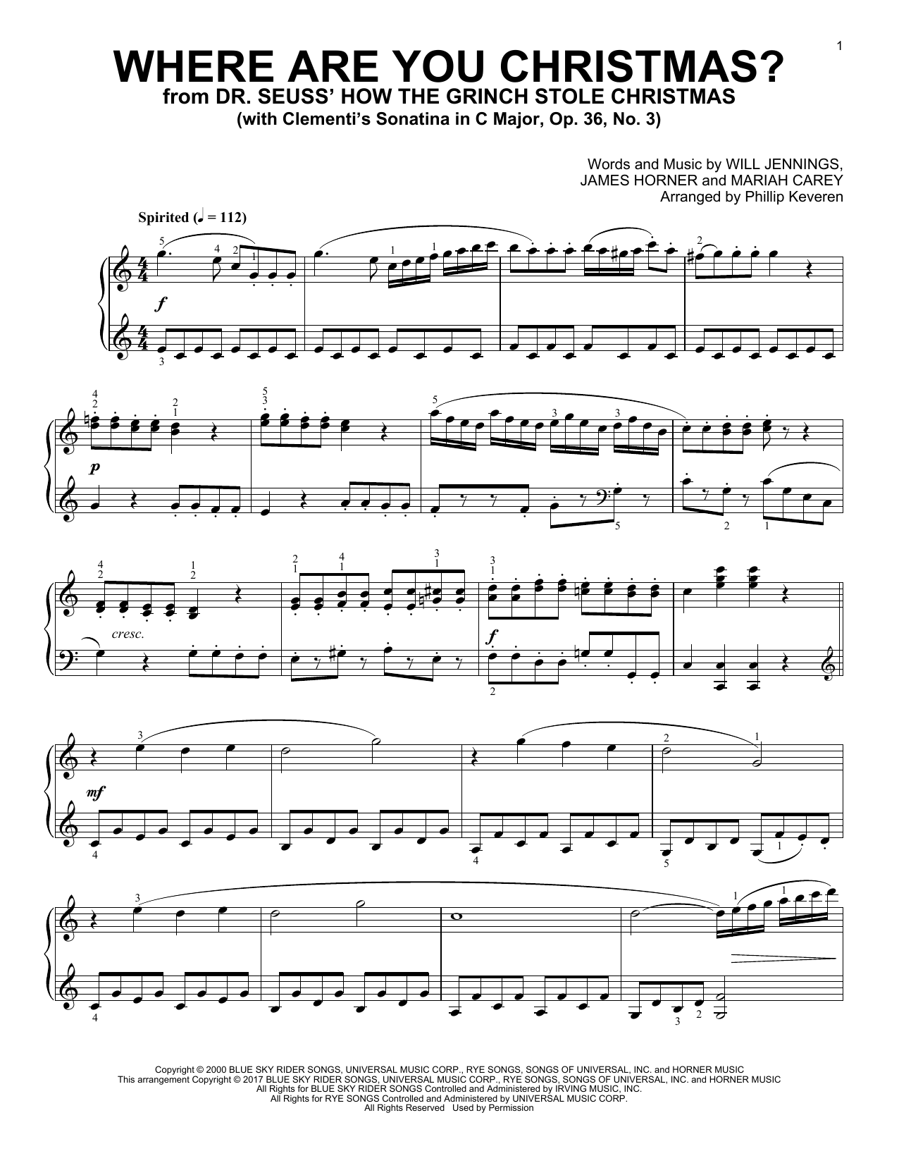 Download Phillip Keveren Where Are You Christmas? Sheet Music and learn how to play Piano PDF digital score in minutes