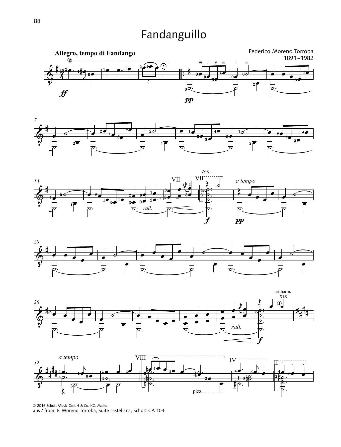 Download Federico Moreno-Torroba Fandanguillo Sheet Music and learn how to play Solo Guitar PDF digital score in minutes