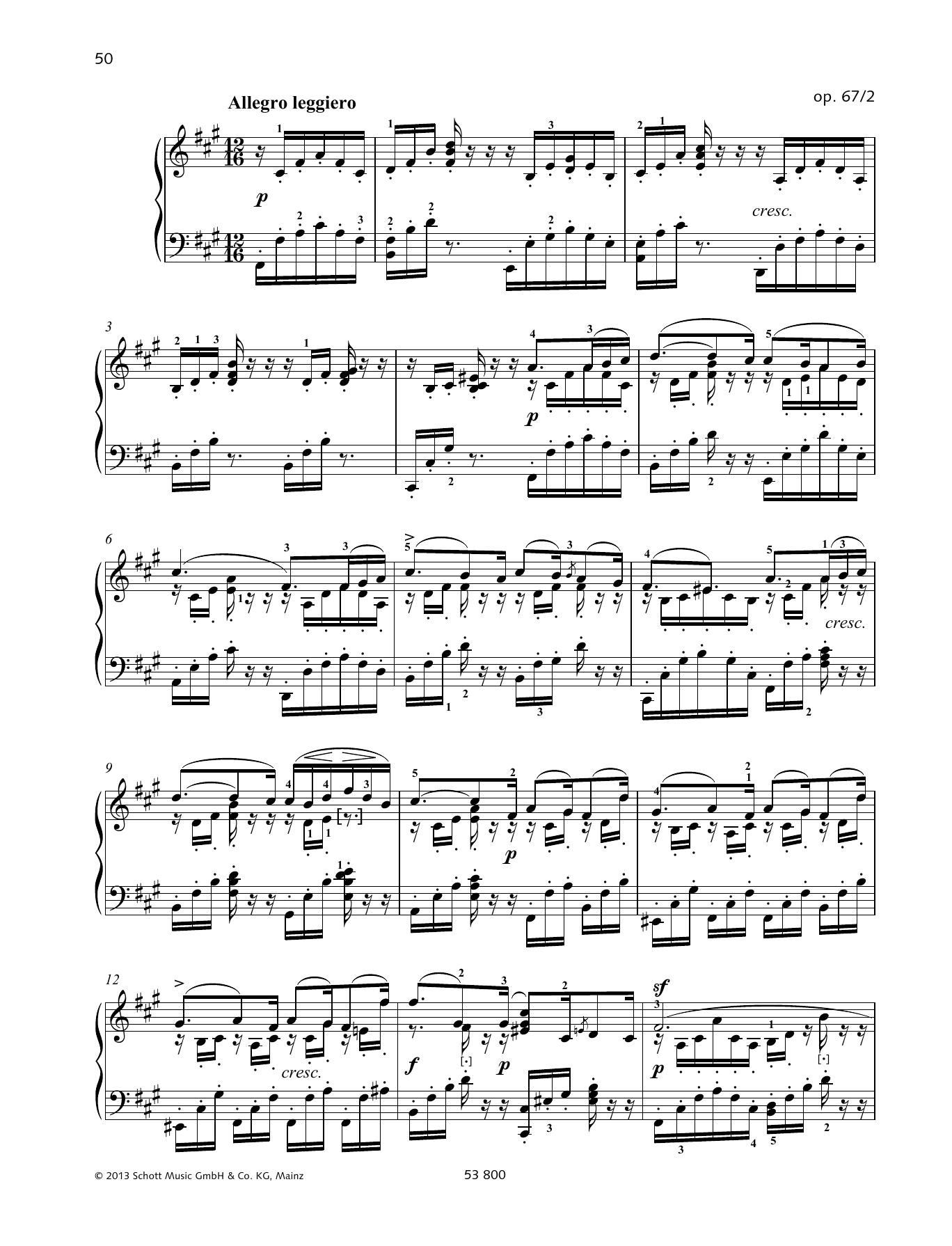 Download Felix Mendelssohn Bartholdy Allegro leggiero Sheet Music and learn how to play Piano Solo PDF digital score in minutes