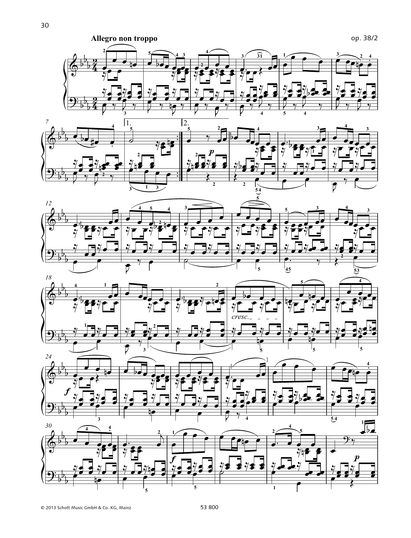 Download Felix Mendelssohn Bartholdy Allegro non troppo Sheet Music and learn how to play Piano Solo PDF digital score in minutes