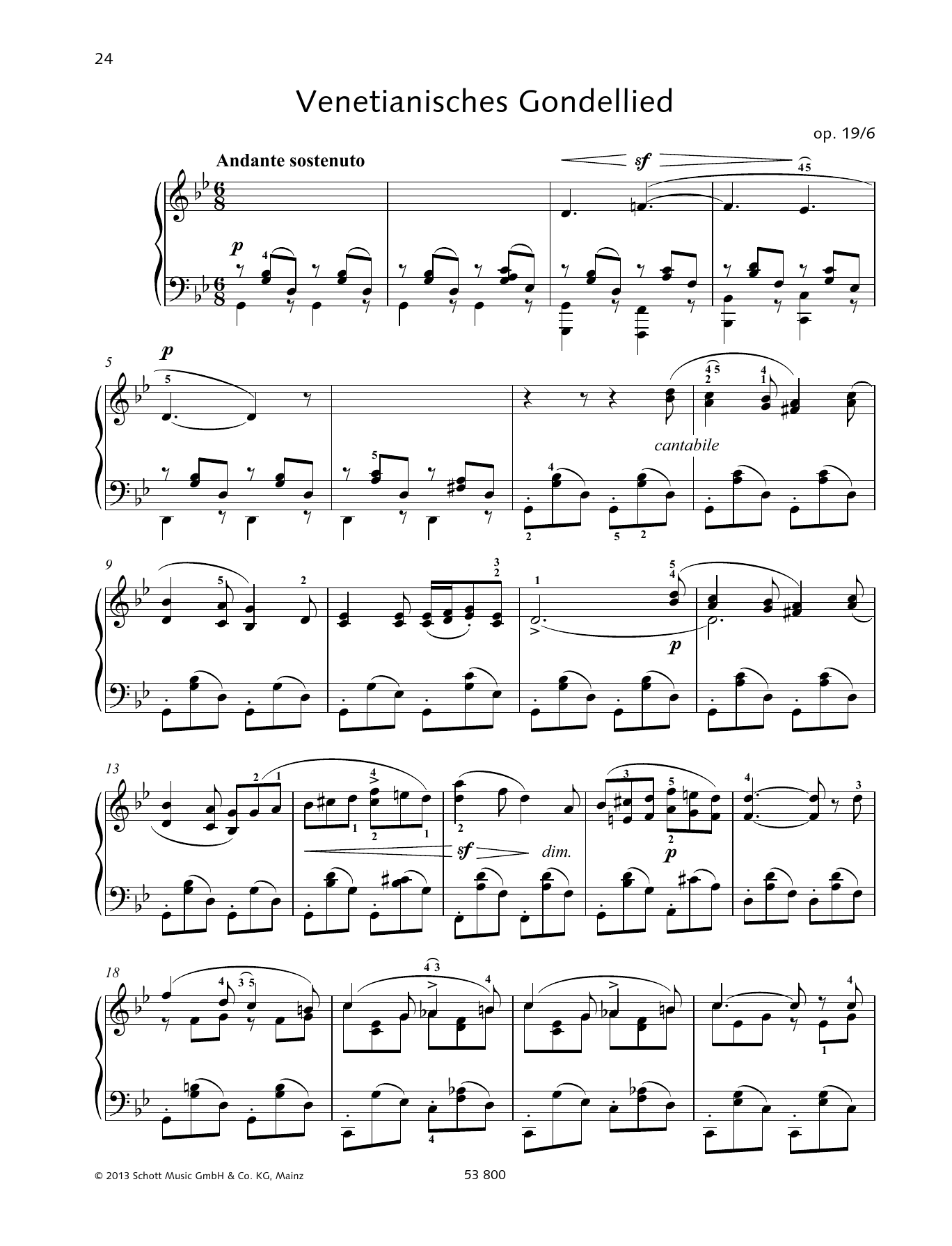 Download Felix Mendelssohn Bartholdy Andante Sostenuto Sheet Music and learn how to play Piano Solo PDF digital score in minutes