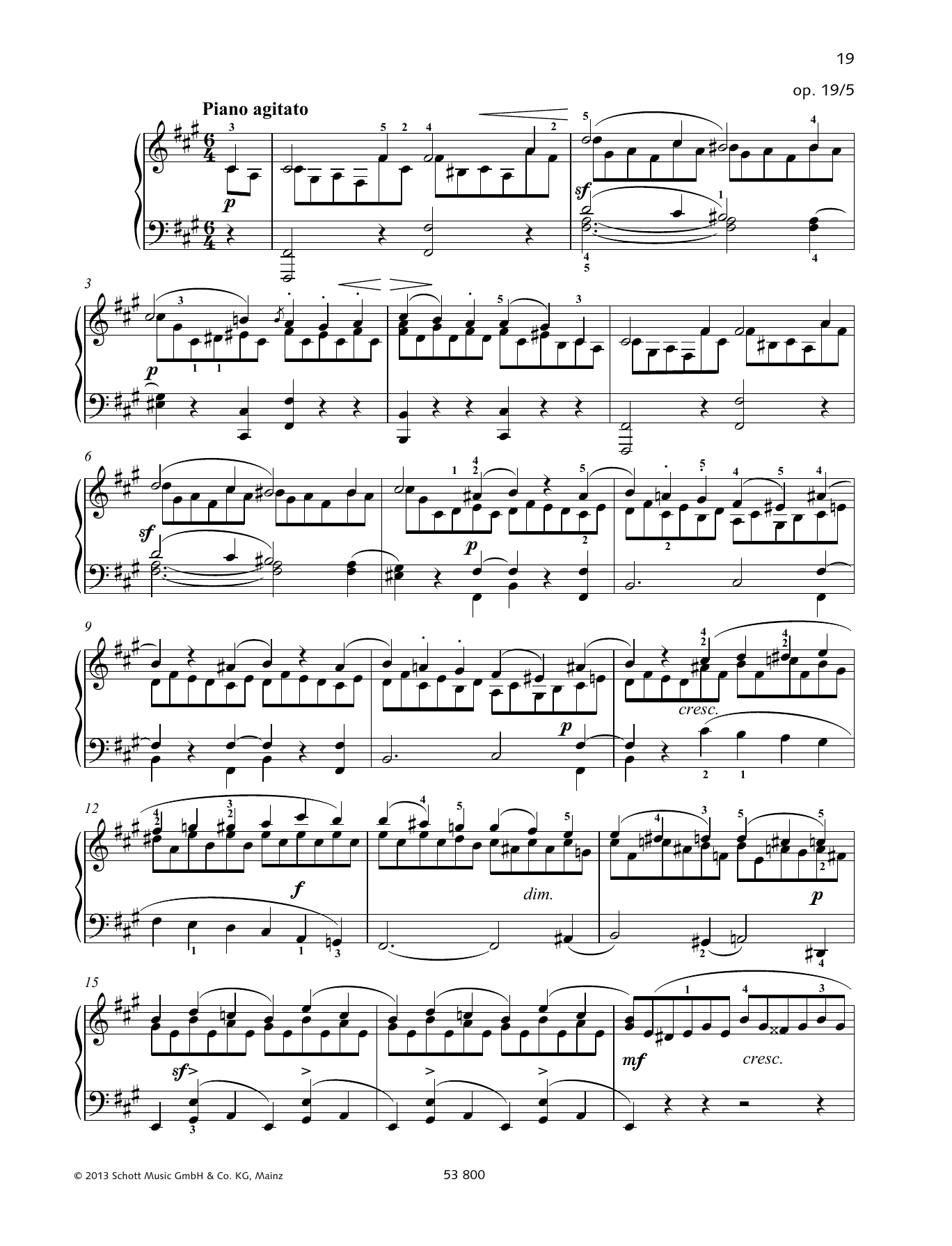 Download Felix Mendelssohn Bartholdy Piano agitato Sheet Music and learn how to play Piano Solo PDF digital score in minutes