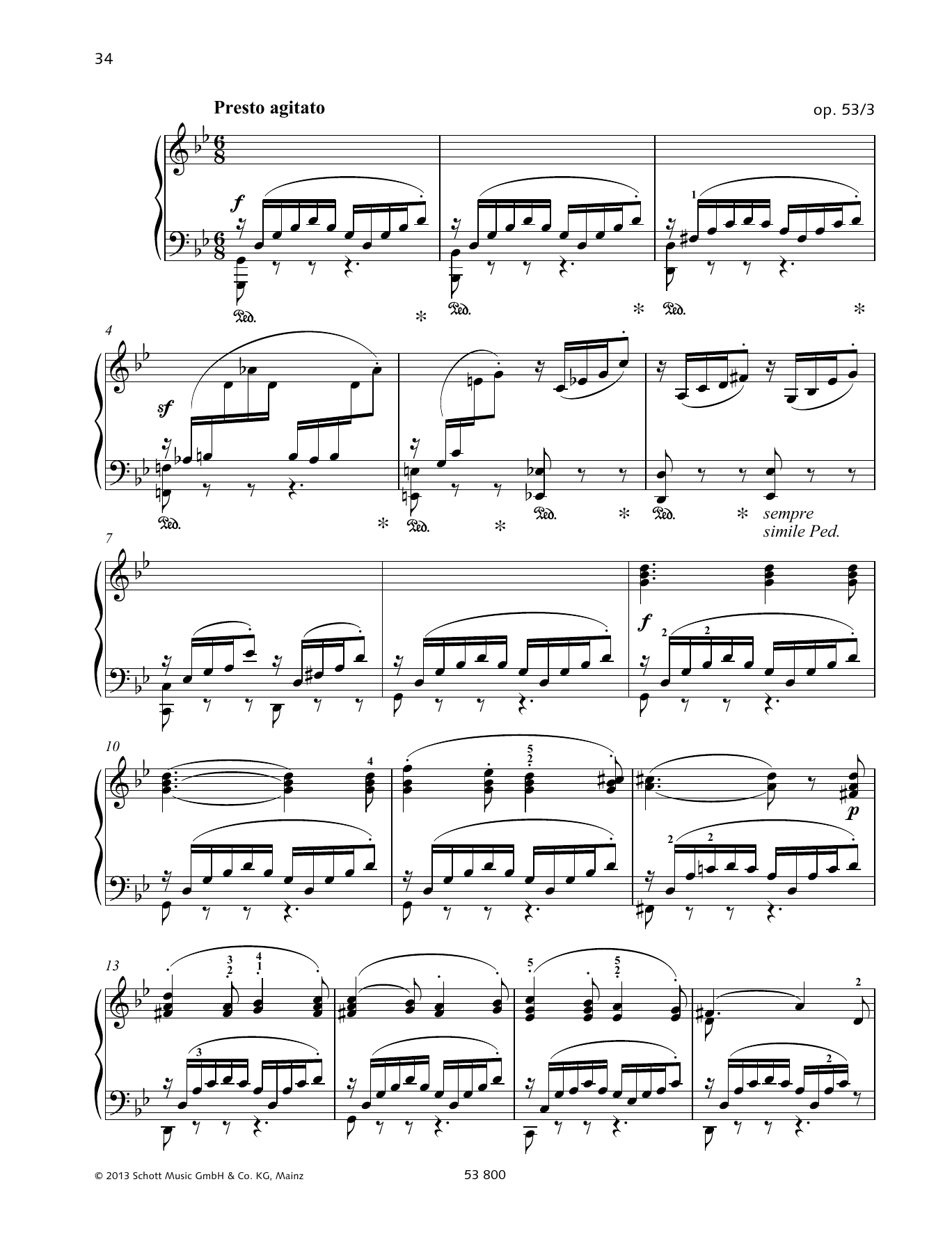 Download Felix Mendelssohn Bartholdy Presto Agitato Sheet Music and learn how to play Piano Solo PDF digital score in minutes