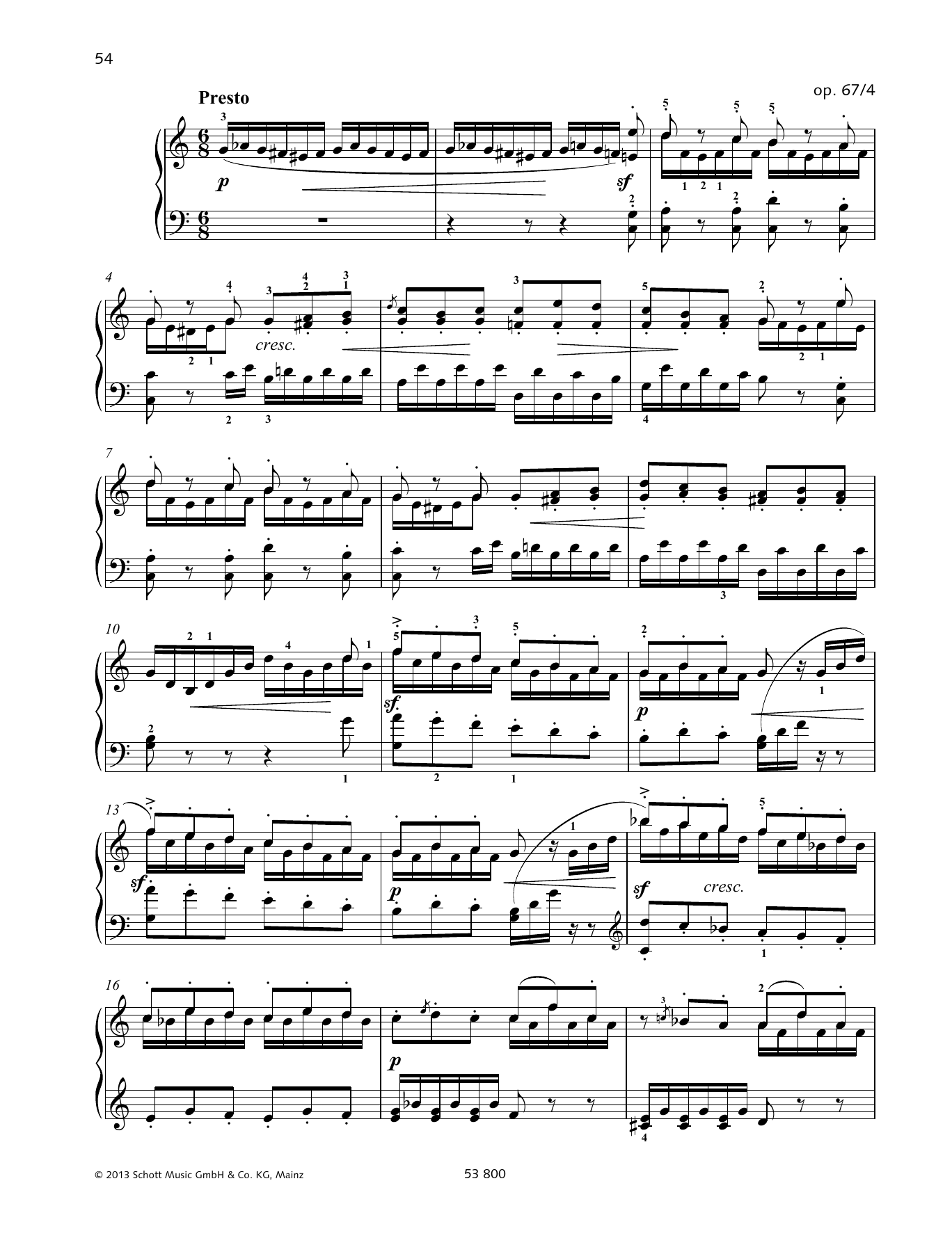 Download Felix Mendelssohn Bartholdy Presto Sheet Music and learn how to play Piano Solo PDF digital score in minutes
