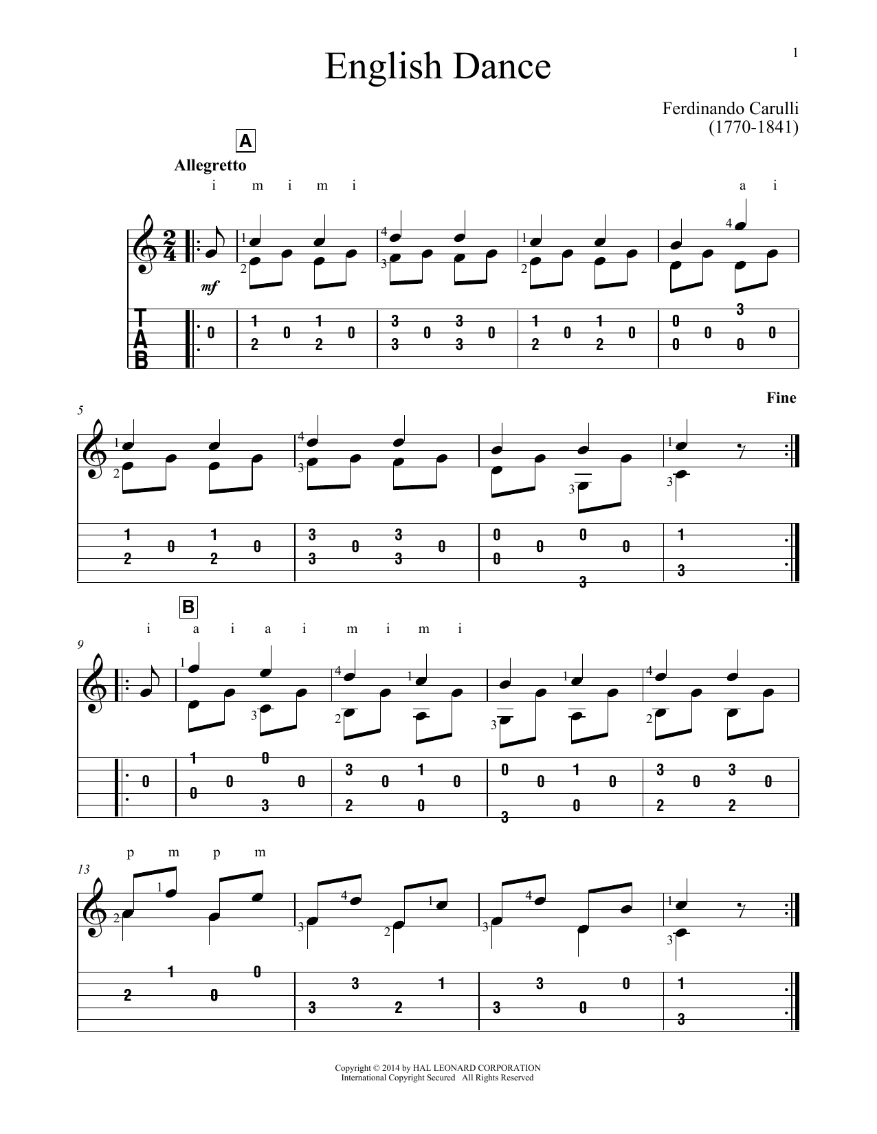 carulli sheet music