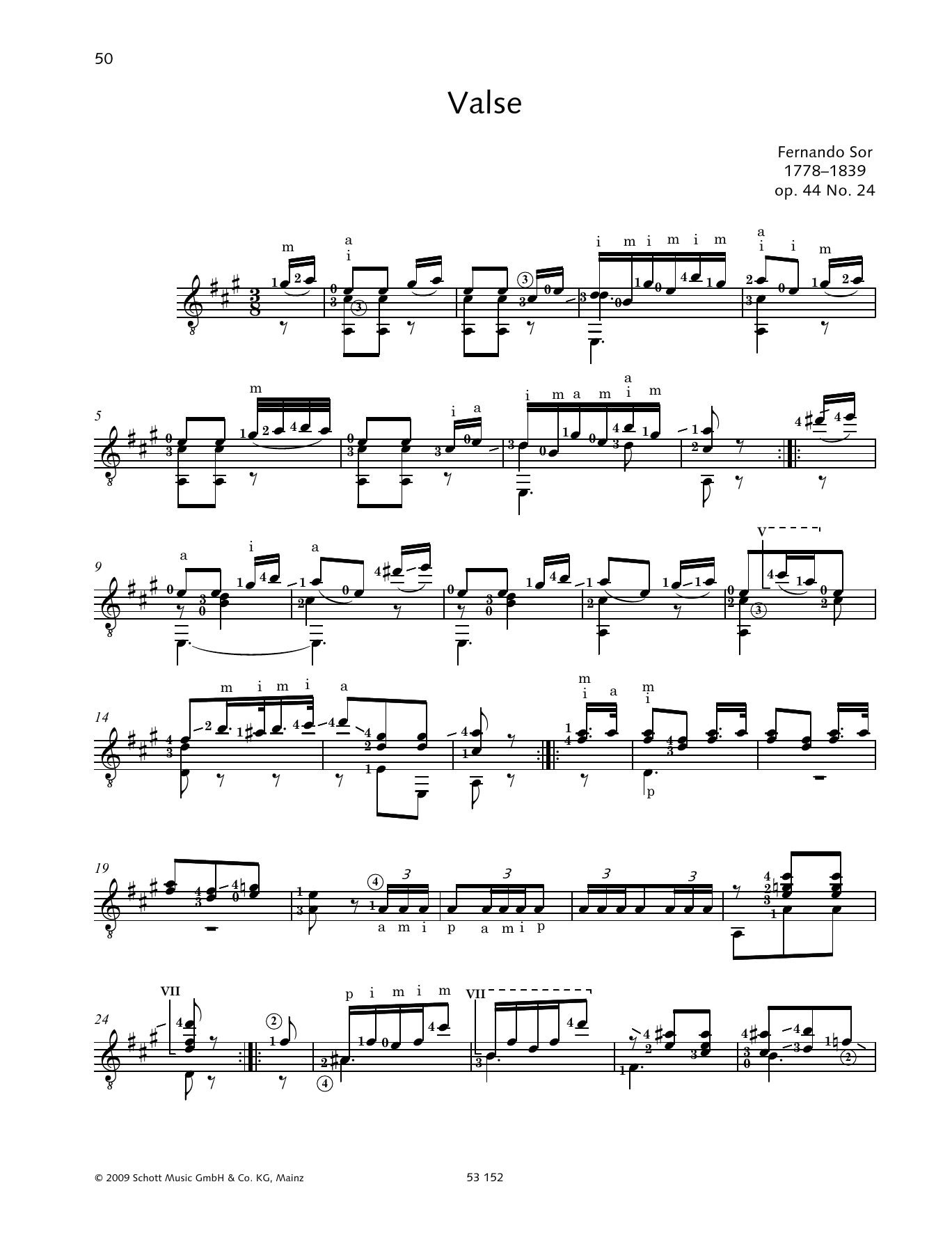 Download Fernando Sor Valse Sheet Music and learn how to play Solo Guitar PDF digital score in minutes