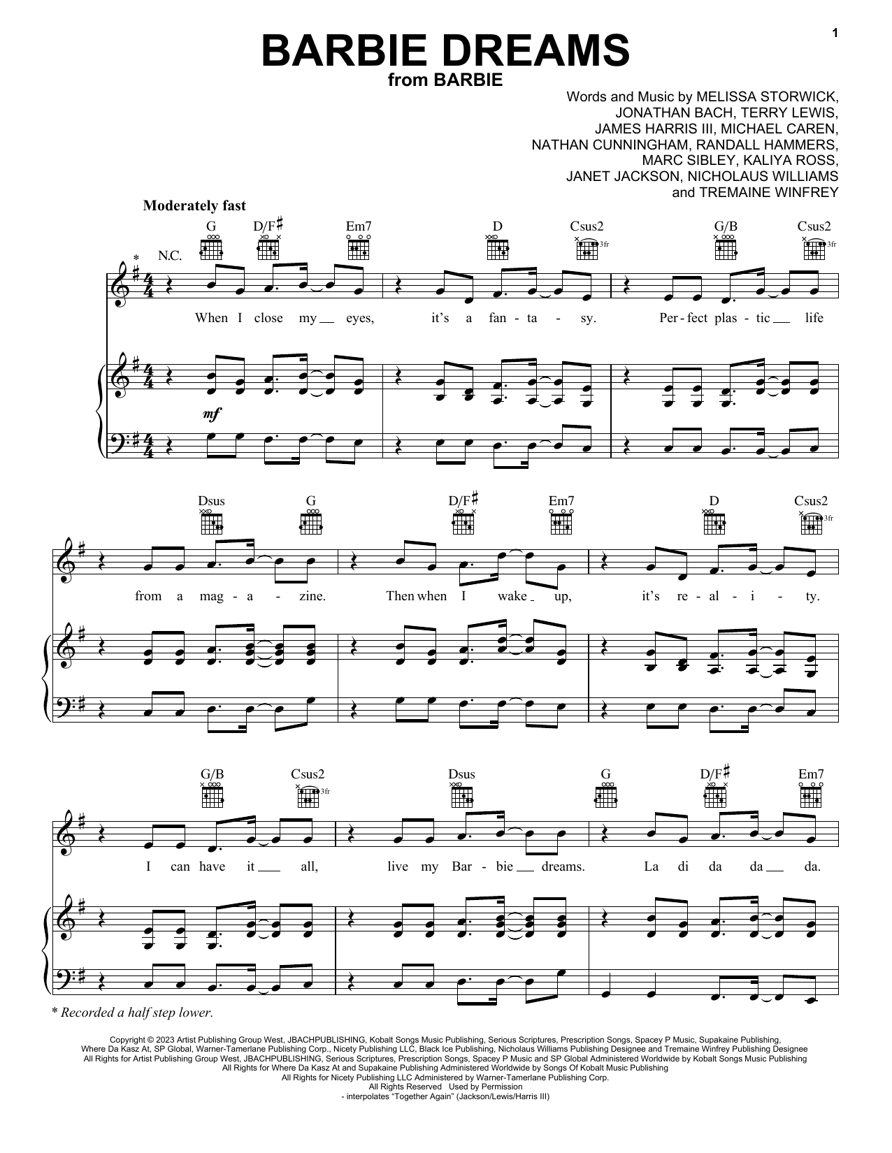 Download FIFTY FIFTY Barbie Dreams (from Barbie) (feat. Kaliii) Sheet Music and learn how to play French Horn Solo PDF digital score in minutes