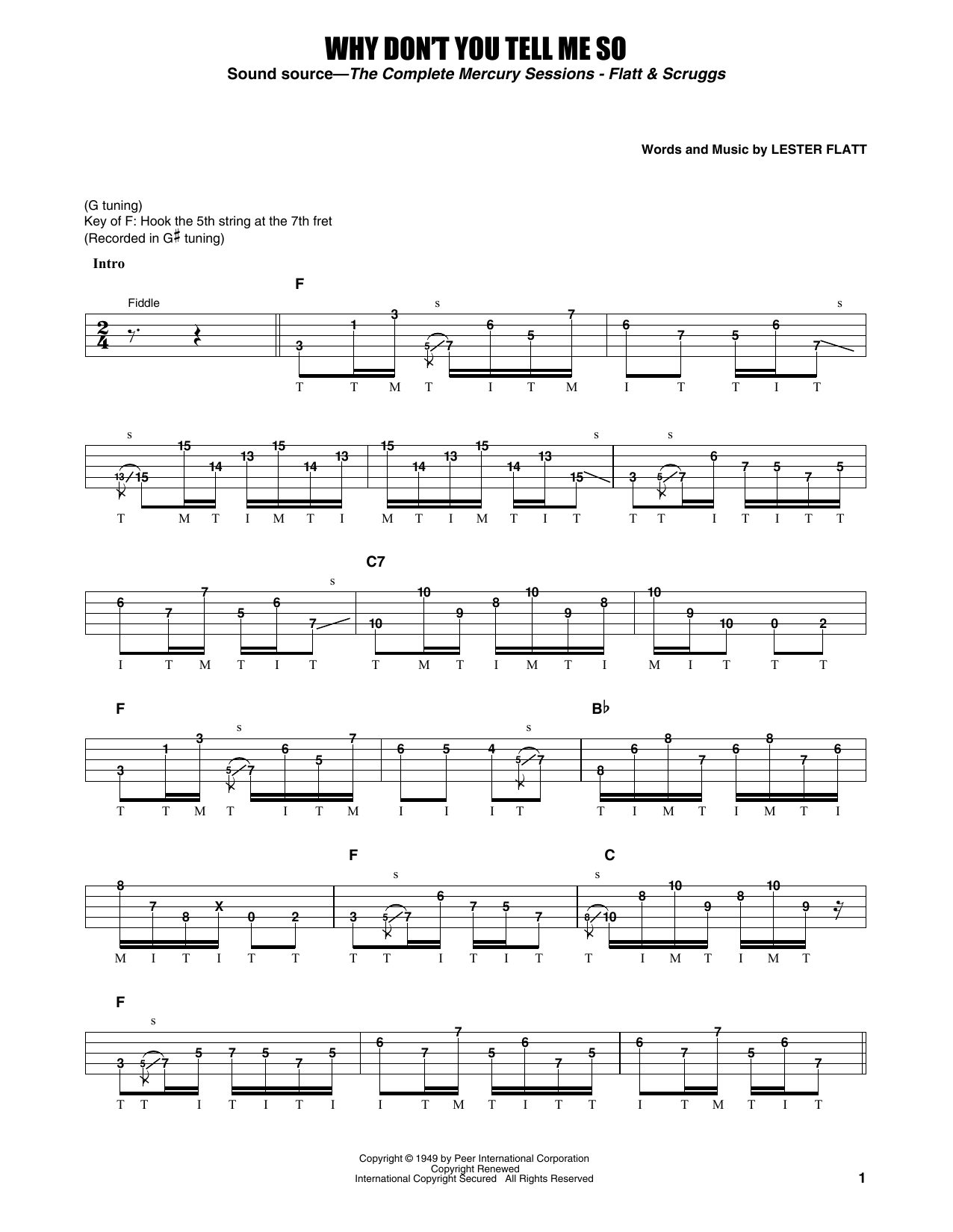 Download Flatt & Scruggs Why Don't You Tell Me So Sheet Music and learn how to play Real Book – Melody, Lyrics & Chords PDF digital score in minutes