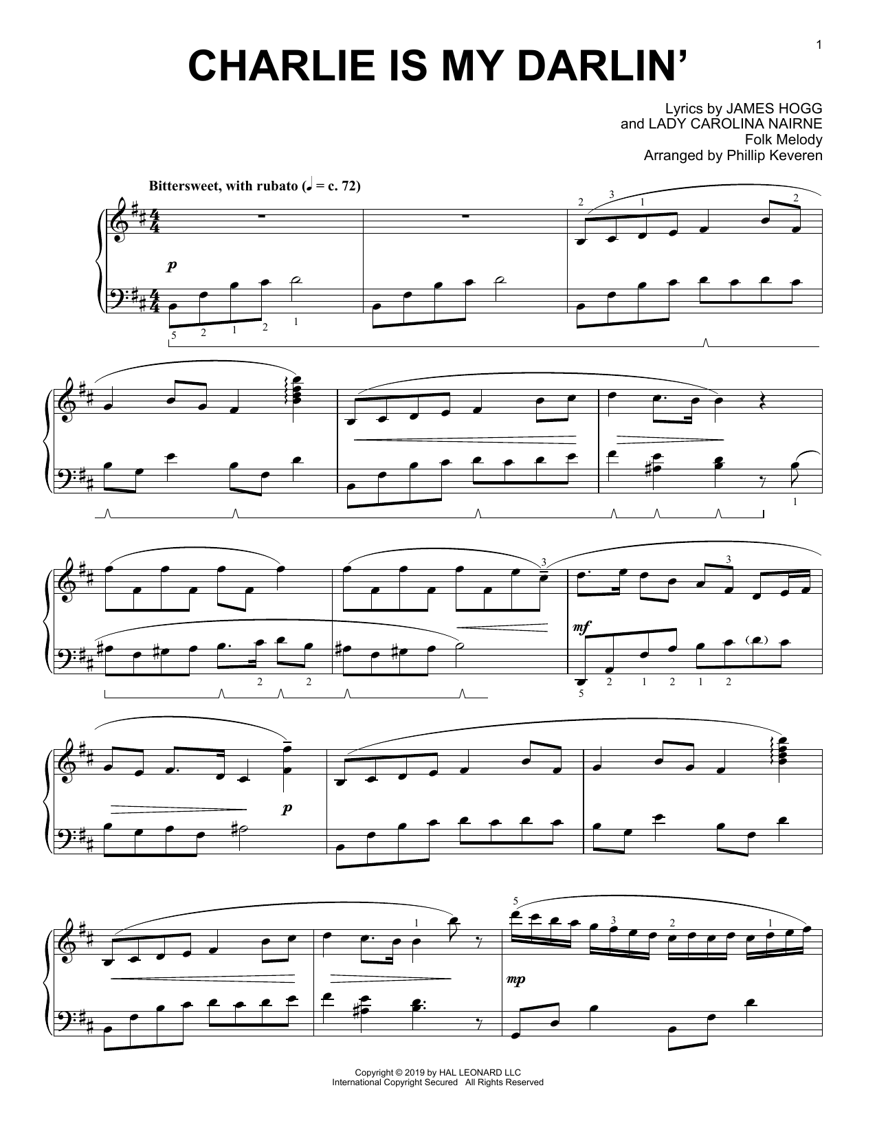 Download Folk melody Charlie Is My Darlin' (arr. Phillip Keveren) Sheet Music and learn how to play Piano Solo PDF digital score in minutes