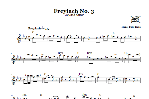 Download Folk Tune Freylach No. 3 (Jewish Dance) Sheet Music and learn how to play Melody Line, Lyrics & Chords PDF digital score in minutes